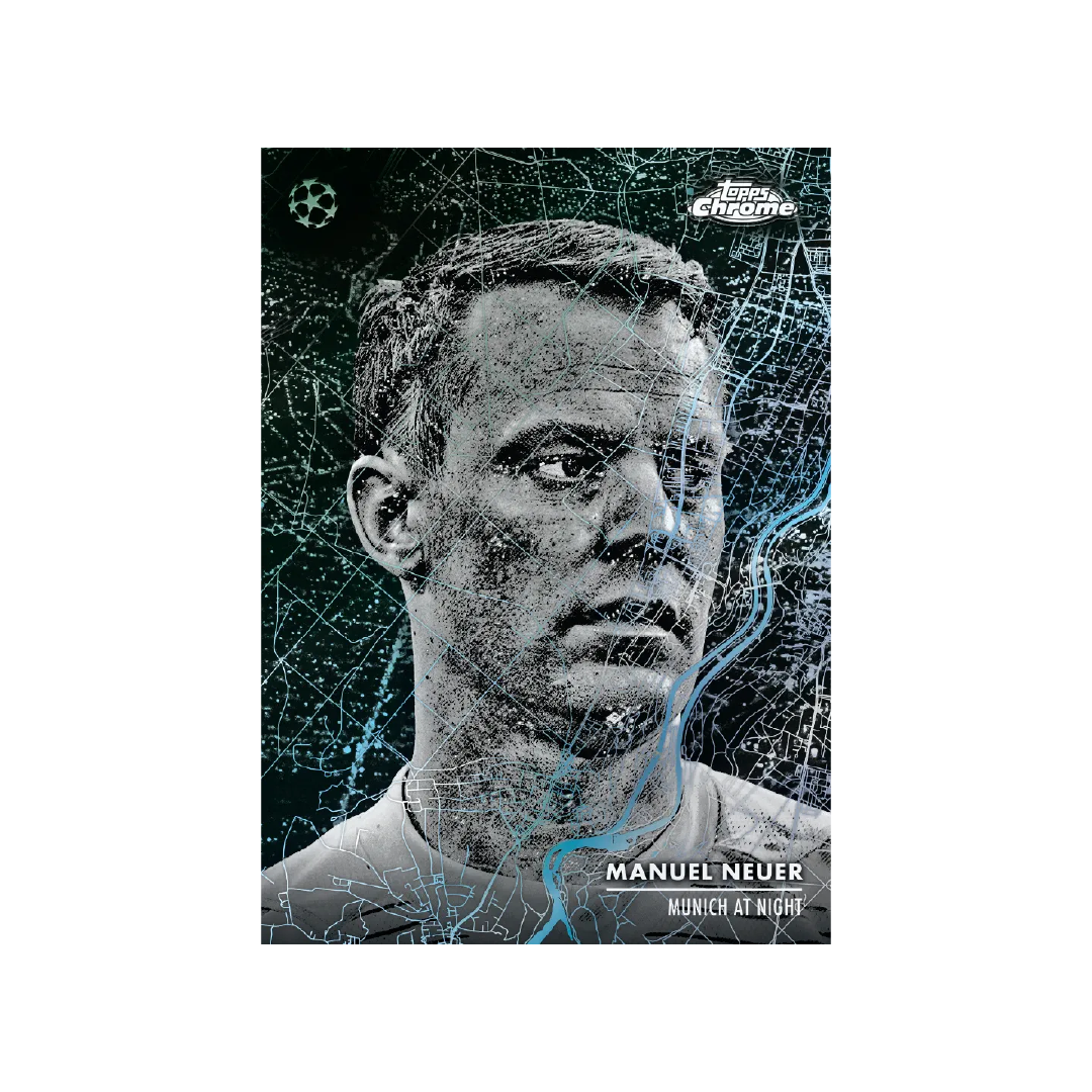 Topps Chrome UEFA Club Competitions UCC 2024-25 Hobby Box - Soccer Trading Cards for Collectors & Fans - Perfect for Sports Memorabilia Collections & Gifts