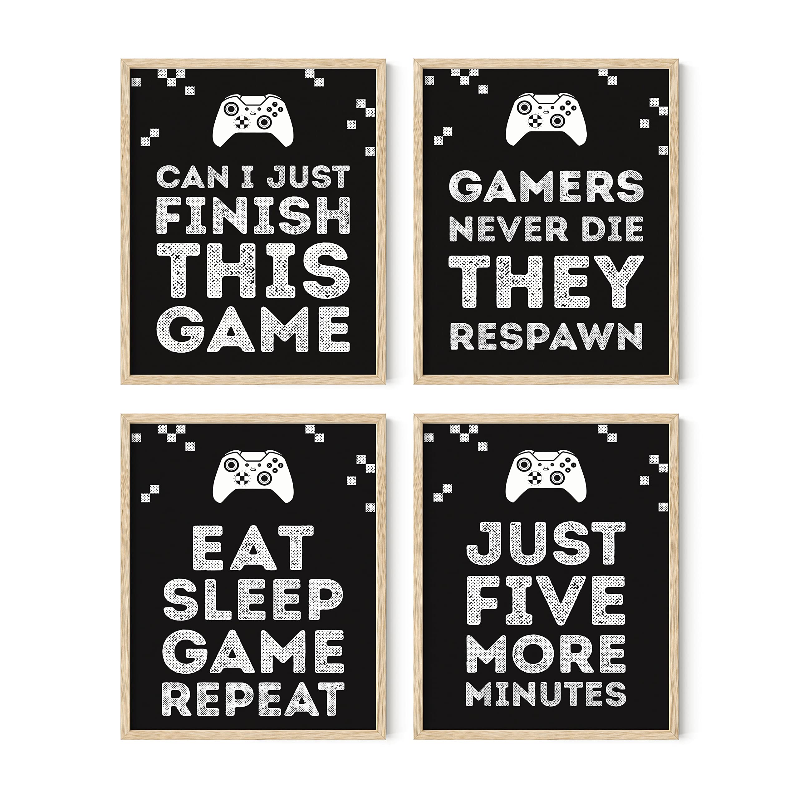 HAUS AND HUES Gaming Posters for Gamer Room Decor - Xbox Game Posters, Video Game Wall Art & Gamer Wall Decor (Beige Frame, 8x10) - Perfect for Gaming Rooms, Man Caves & Esports Themed Spaces