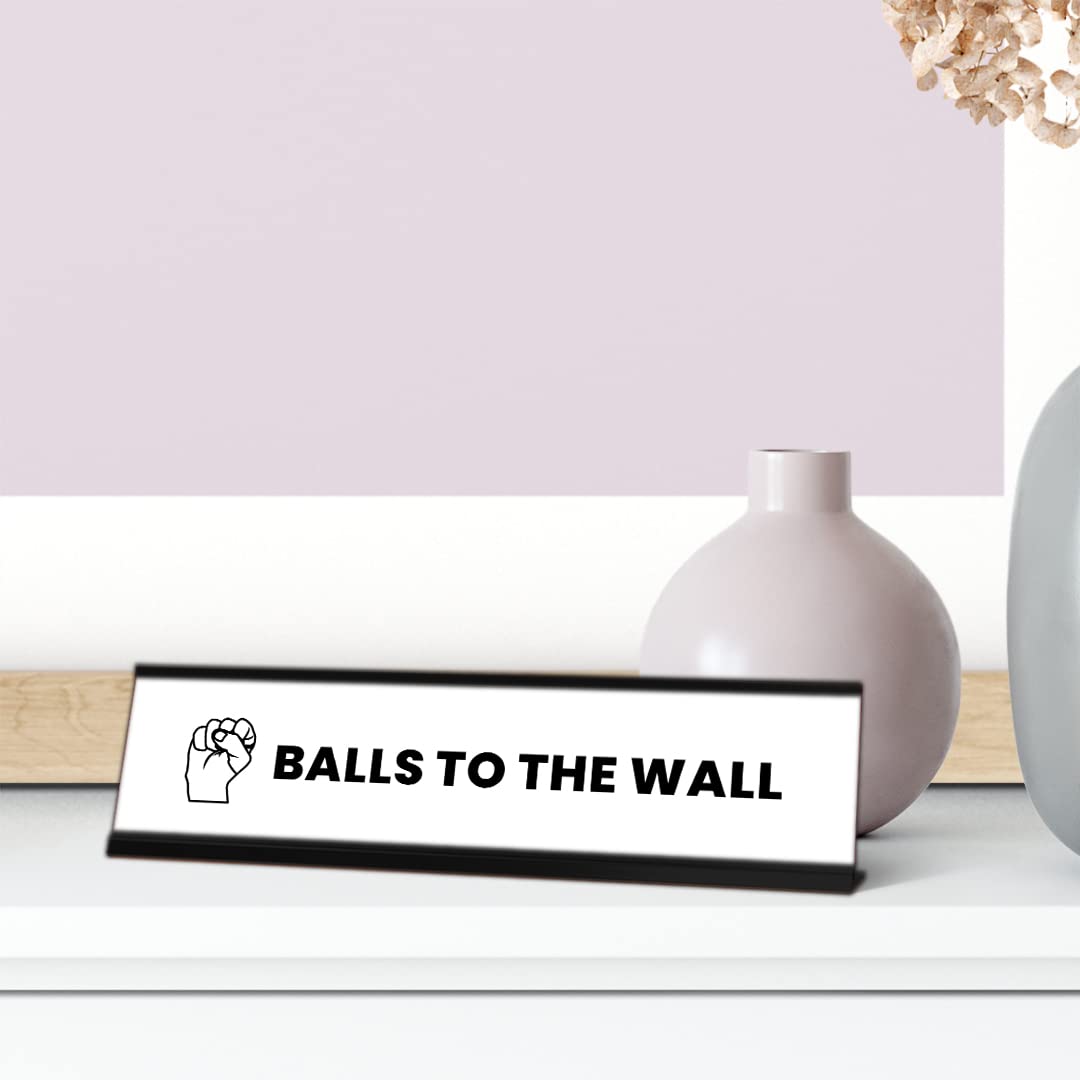Black Frame Motivational Desk Sign (2 x 8 Inches) - Inspirational Office Decor for Workstations, Home Offices & Gifts