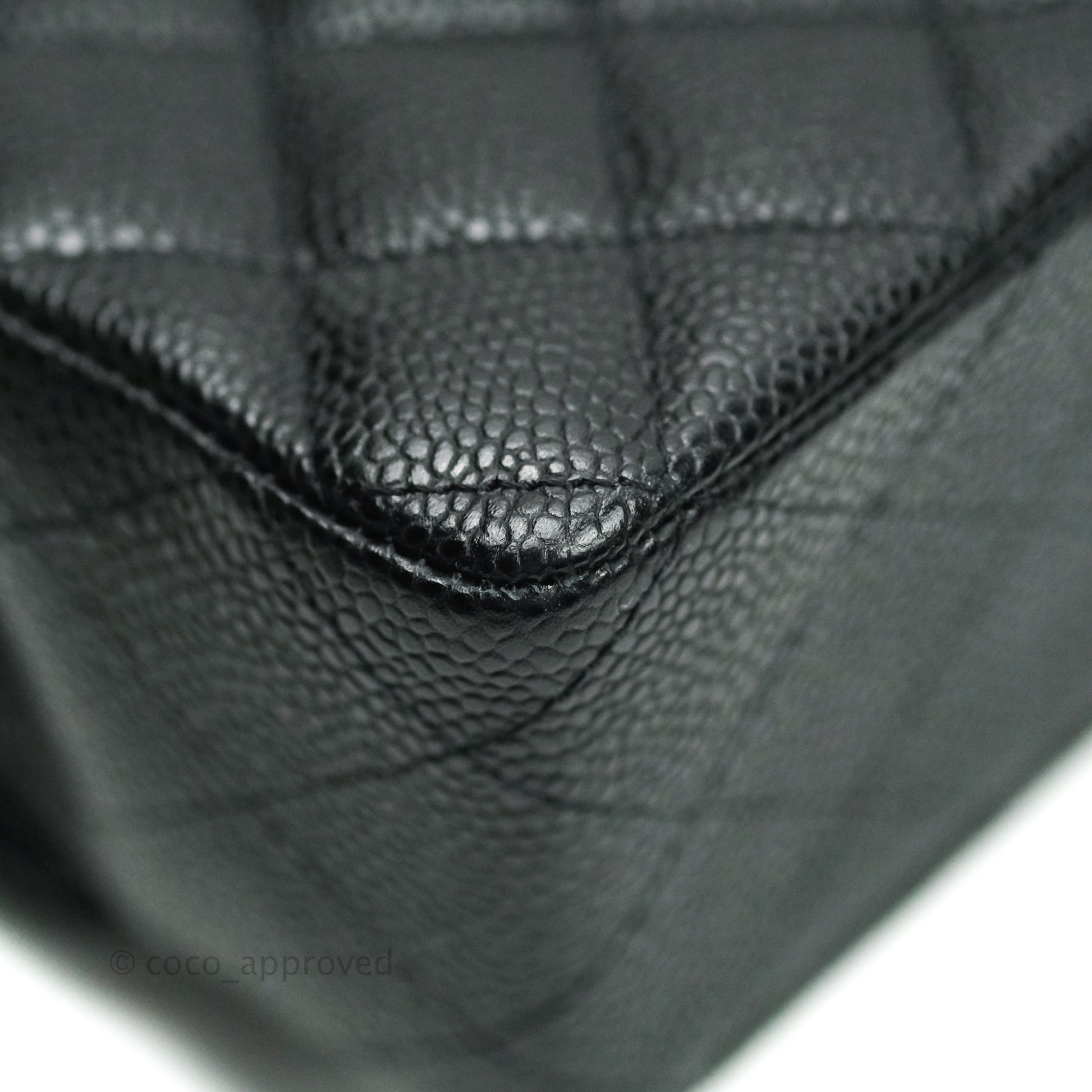 Chanel Classic Medium Double Flap Bag Black Caviar Leather with Silver Hardware - Luxury Shoulder Bag for Women, Perfect for Work, Evening Events & Special Occasions