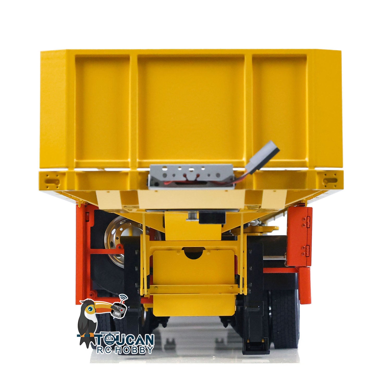 NOOXION 1/14 Scale 6-Axle Metal RC Flatbed Trailer for Remote Control Tractor Trucks - Heavy Duty DIY Model Car Parts for Hobbyists & Collectors - Perfect for RC Construction Scenes & Trucking Simulations