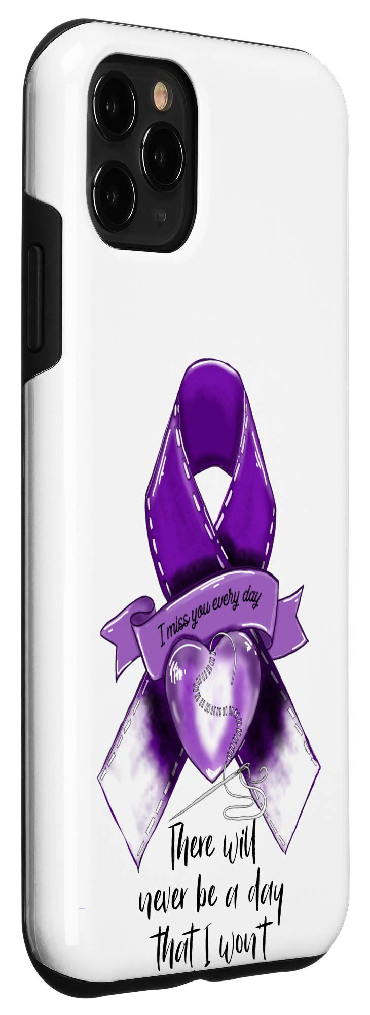 iPhone 11 Pro Max Case - Slim Protective Cover with Anti-Overdose Awareness Design & 'Miss You Every Day' Quote | Perfect for Daily Use, Gifts & Raising Awareness