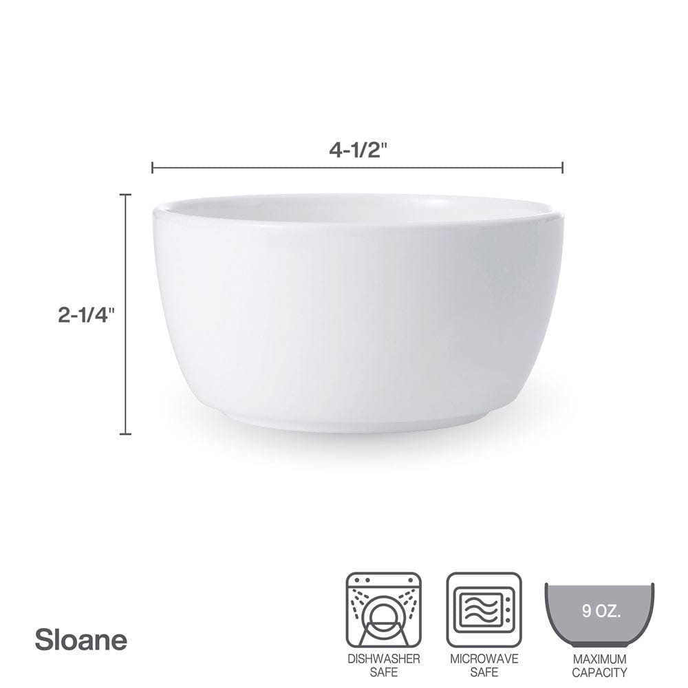 Sloane Set of 4 Fruit Bowls - Premium Ceramic Serving Bowls for Fruits, Snacks, Salads | Perfect for Kitchen, Dining Table, Party Serving & Home Decor