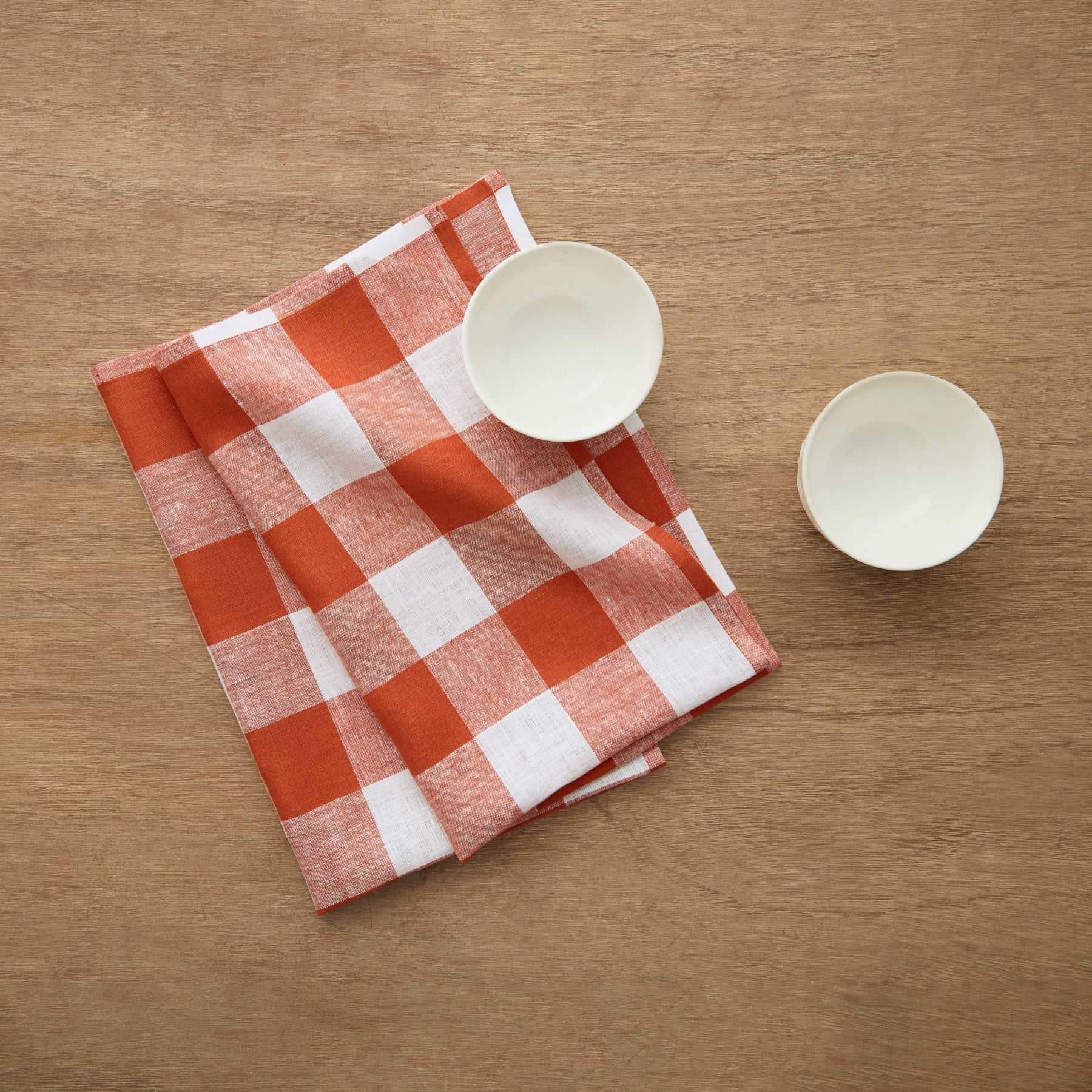 Buffalo Check Cotton Kitchen Towels Set of 2 - Absorbent & Durable Dish Cloths for Drying Dishes, Cleaning Countertops & Kitchen Decor - Red & Black Plaid Design