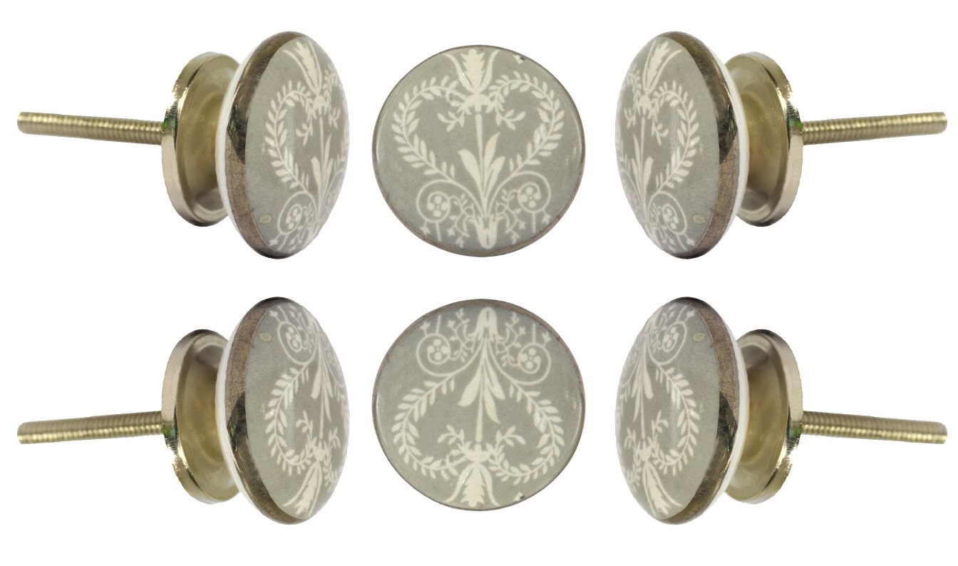 TRINCA-FERRO 12-Pack Ceramic Cabinet Knobs - Stylish Drawer Pulls for Kitchen, Bathroom, Bedroom, Office, Wardrobe & Dresser - Durable & Elegant Hardware for Home Decor