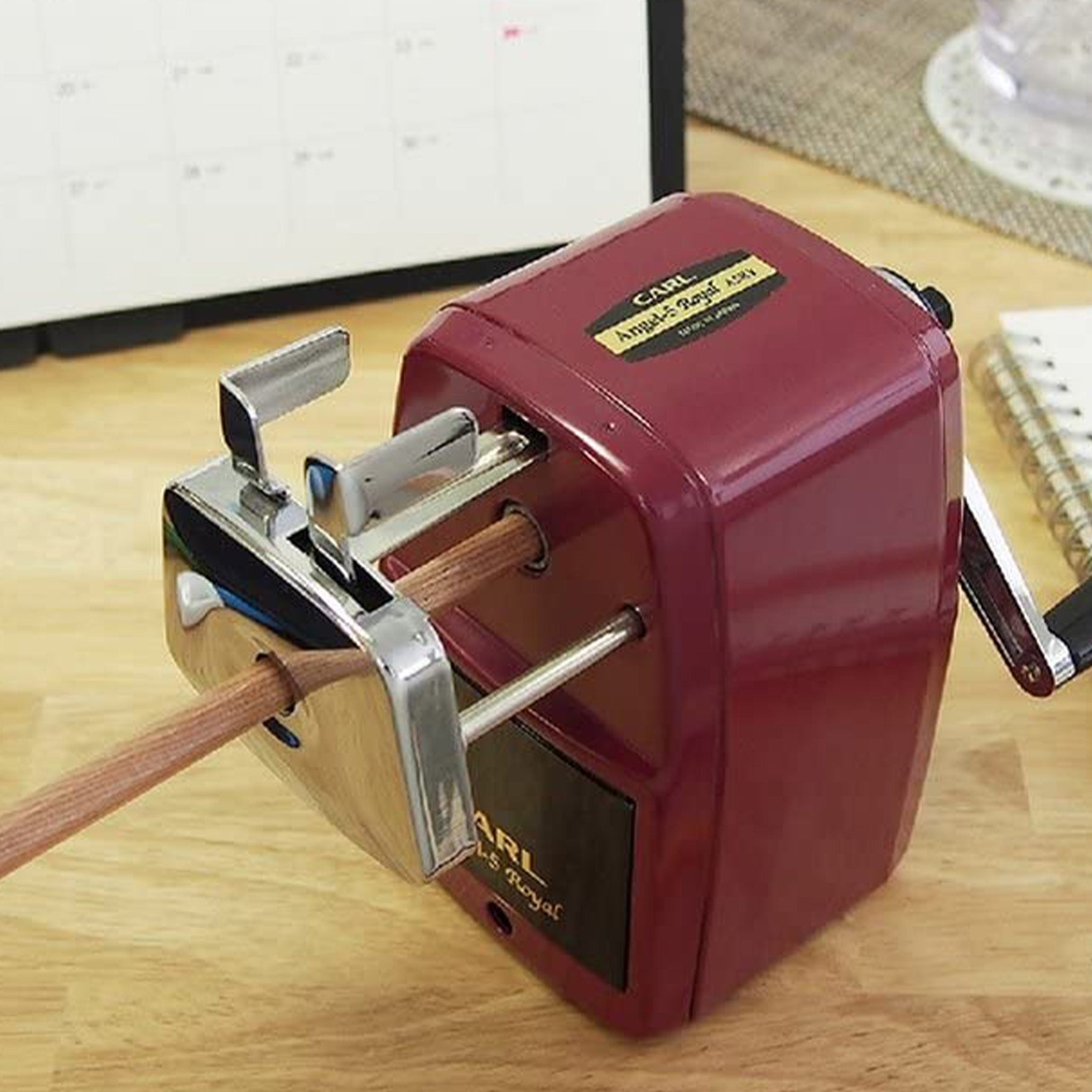 CARL Angel-5 Royal Blue Manual Pencil Sharpener - Premium Office & School Supplies for Artists, Students & Professionals