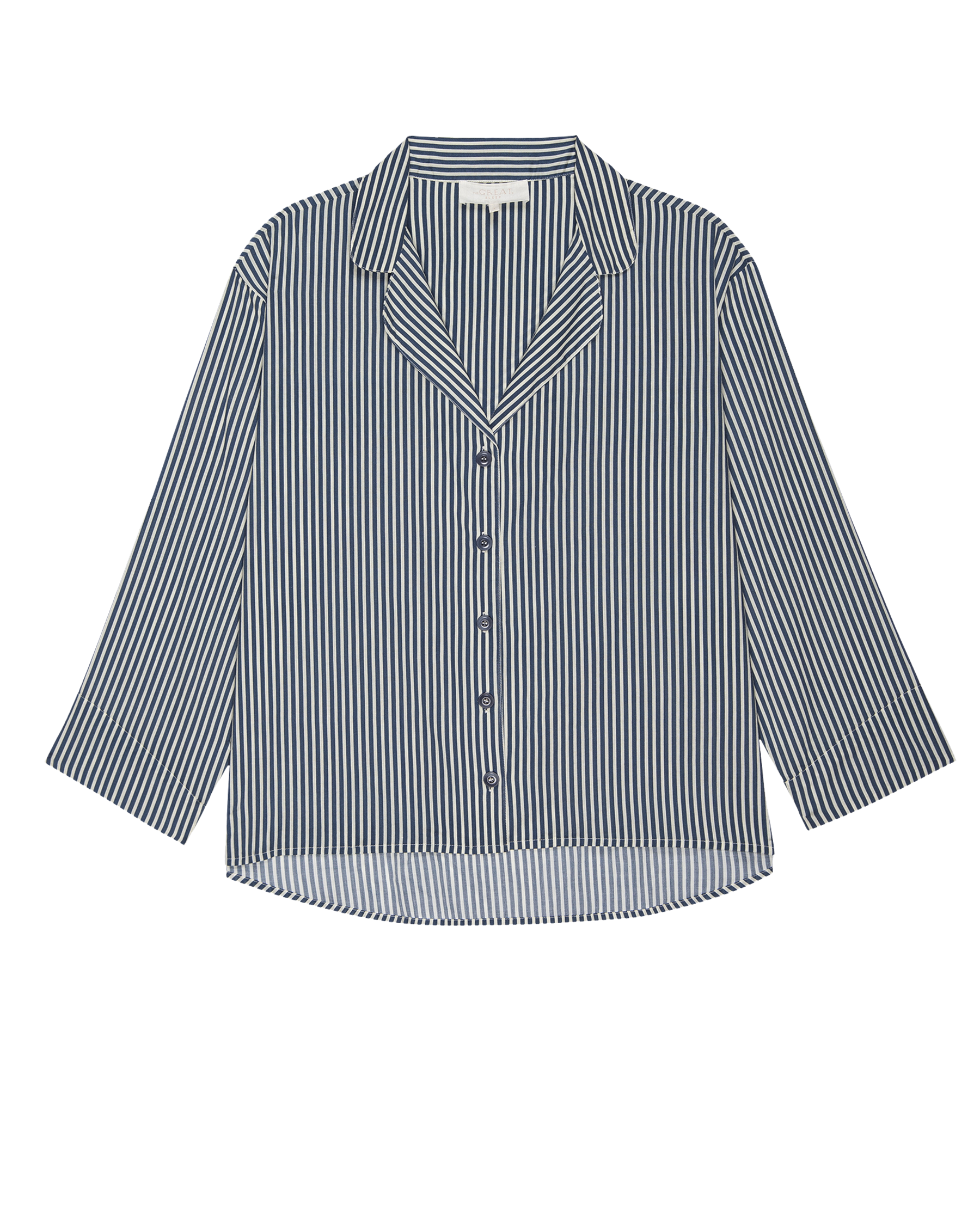 Horizon Stripe Pajama Shirt for Men & Women - Soft Cotton Sleepwear for Nighttime Comfort & Lounge Wear
