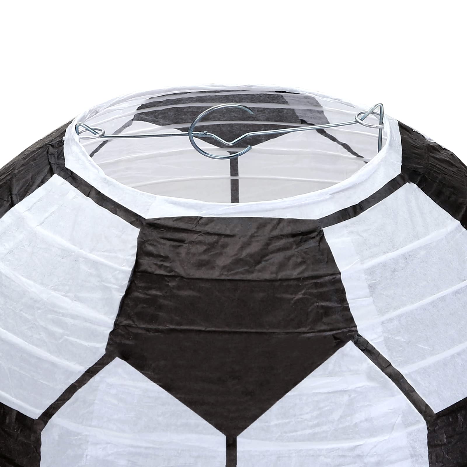 10 Inch Soccer Paper Lanterns - Pack of 5 | Soccer Themed Birthday Party Decorations, Sports Party Supplies & Favors | Perfect for Kids Birthday, Team Celebrations & Game Day Decor