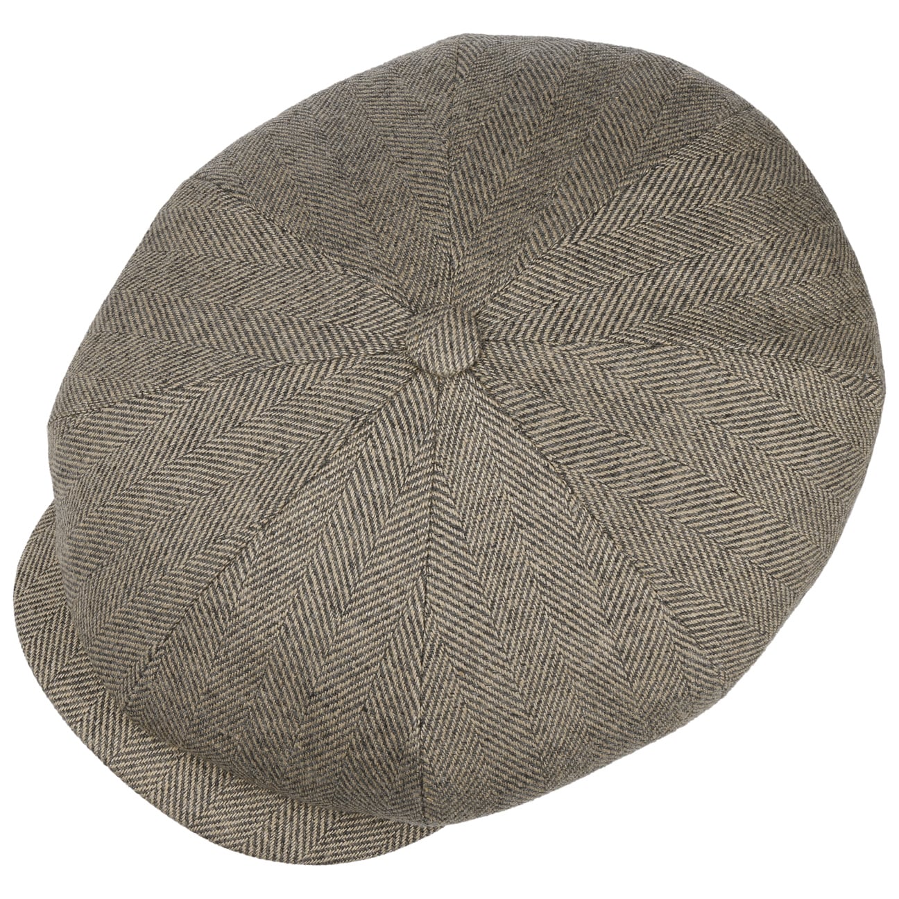 Stetson Hatteras Organic Herringbone Flat Cap for Men - Classic Wool Newsboy Hat for Outdoor Activities, Travel & Casual Wear