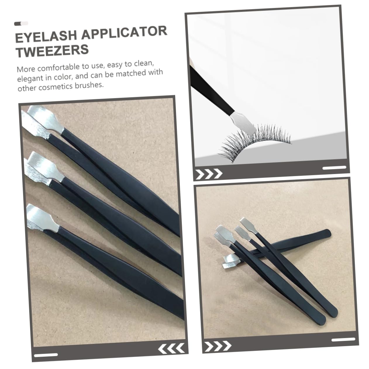 Premium Stainless Steel Crafting Tweezers - Precision Eyelash Applicator & Stamp Collector Tool for Beauty, DIY, and Crafting Projects