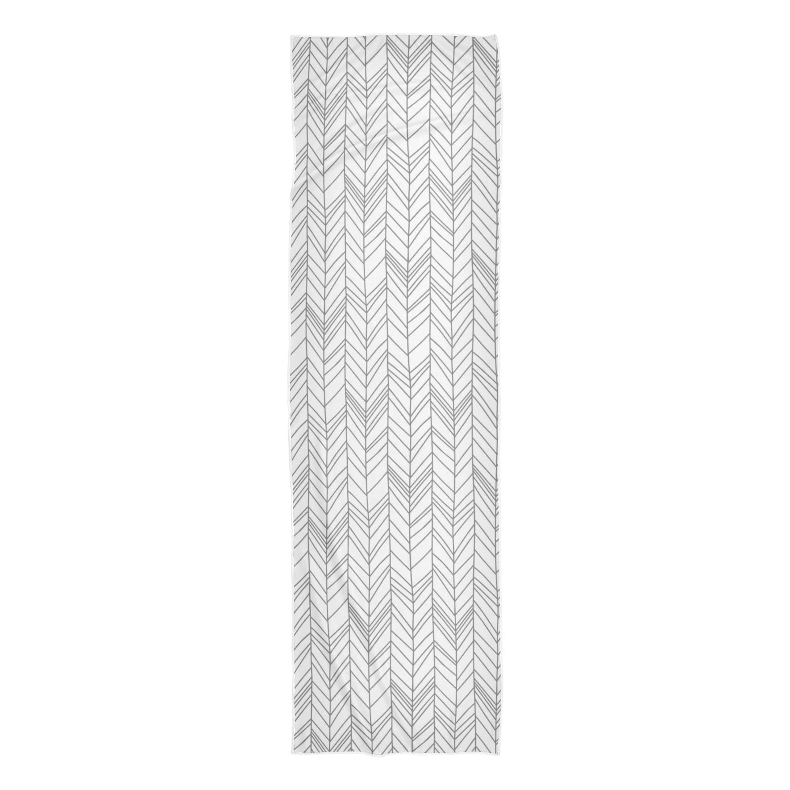 Cold Cooling Sports Towels - Quick Dry Workout Towels for Sweat, Gym & Fitness - Aztec Ethnic Ivory Herringbone Design - Breathable Lightweight Small Towel for Running, Yoga, Tennis & Outdoor Activities