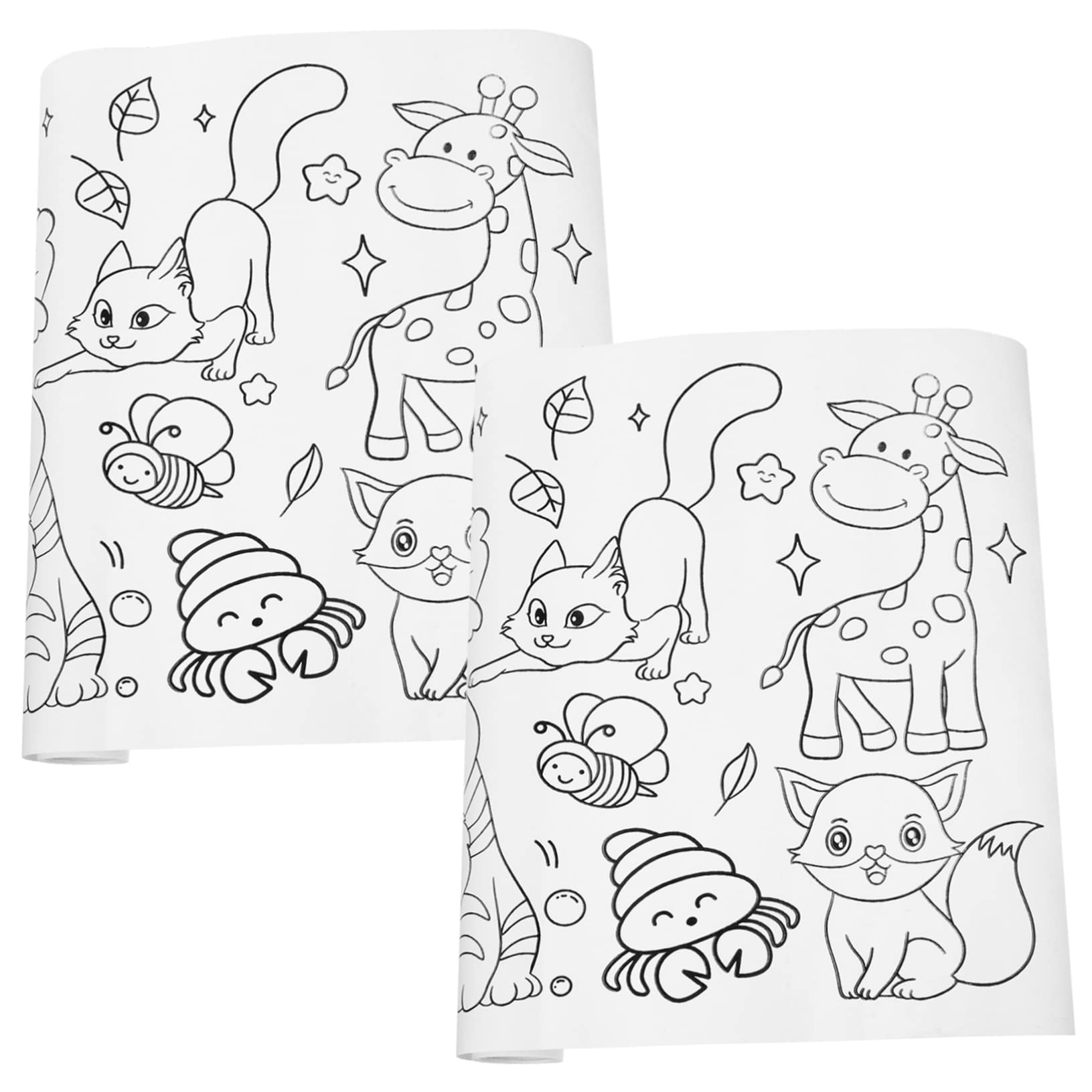 Vaguelly 2 Rolls Kids Graffiti Scroll Coloring Poster - Large Tiger Wall Art Paper for Children's Drawing & Painting | Perfect for Home, Classroom & Party Activities