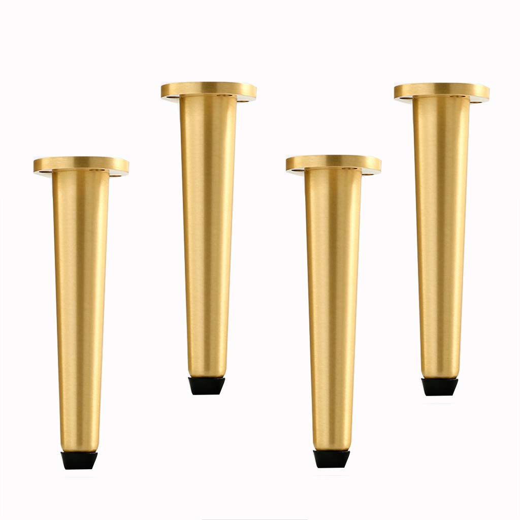 4Pcs Adjustable Metal Furniture Legs - Heavy Duty Copper Sofa & Chair Supports, Rust-Resistant, High Load Capacity - Perfect for Living Room, Office & Home Decor