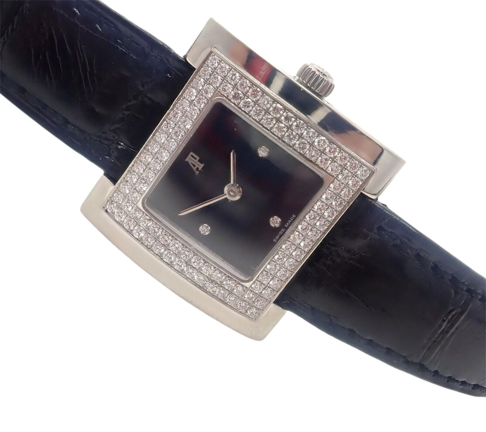 Authentic Vintage Audemars Piguet 18k White Gold 1.15ct Diamond Ladies Watch - Luxury Swiss Timepiece for Women, Perfect for Gala Events & Formal Occasions
