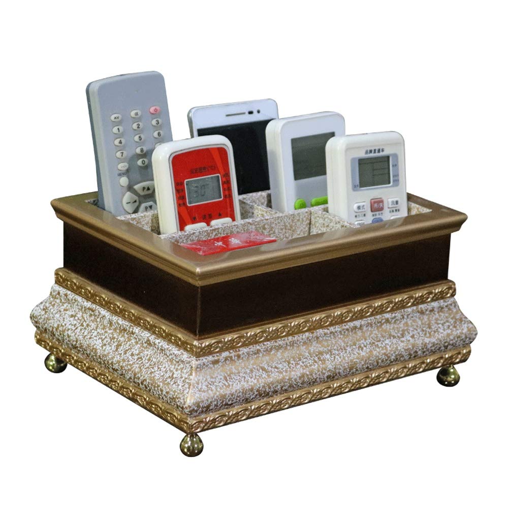 Vintage Wooden Makeup Desk Organizer - 6 Slot Cosmetic & Office Supplies Storage Box for Pens, Phone, Stationery | Perfect for Vanity, Home Office, Dorm Room & School Desk (9 Inch)