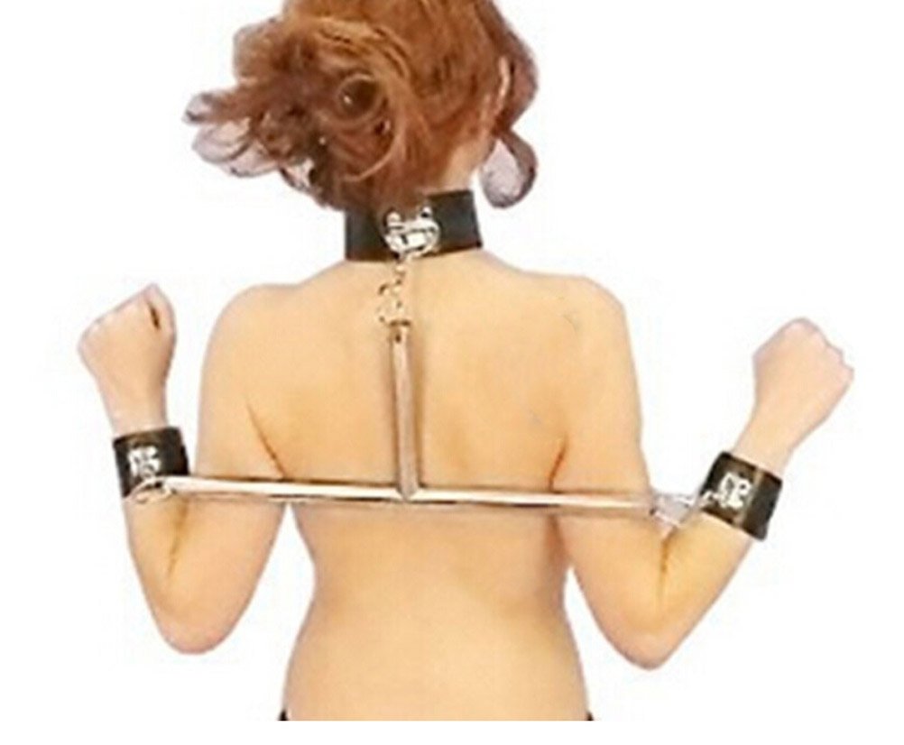 Premium Stainless Steel Bondage Collar & Handcuff Set - Adjustable Wrist & Neck Restraints for BDSM, Couples Play & Adult Toys - Perfect for Roleplay, Spice Up Your Sex Life & BDSM Accessories