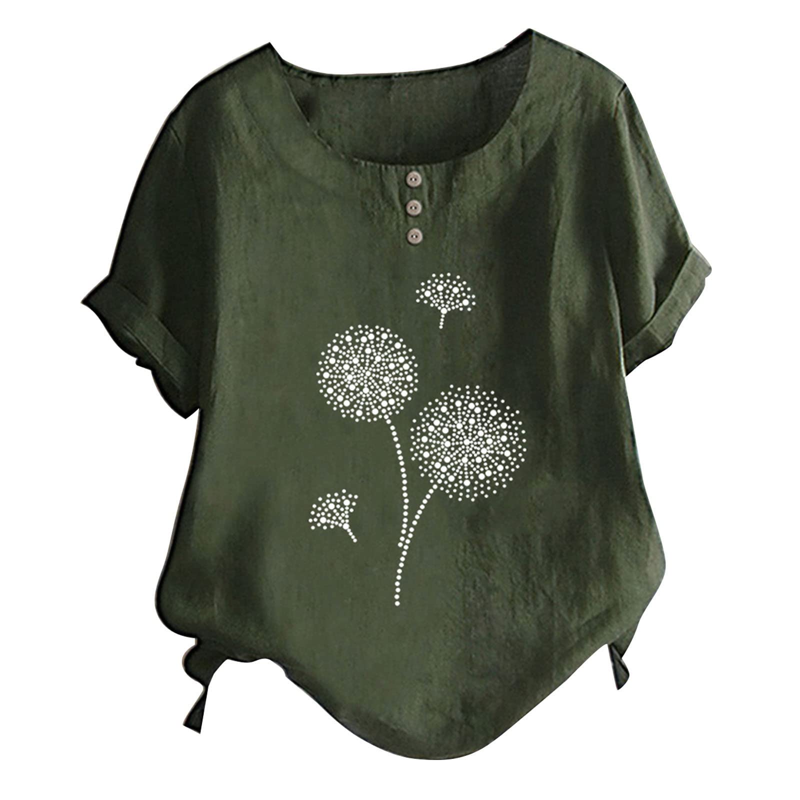 Women's Printed Short Sleeve T-Shirt - Casual O-Neck Summer Blouse - Perfect for Beach Outings, Weekend Wear & Casual Office Looks