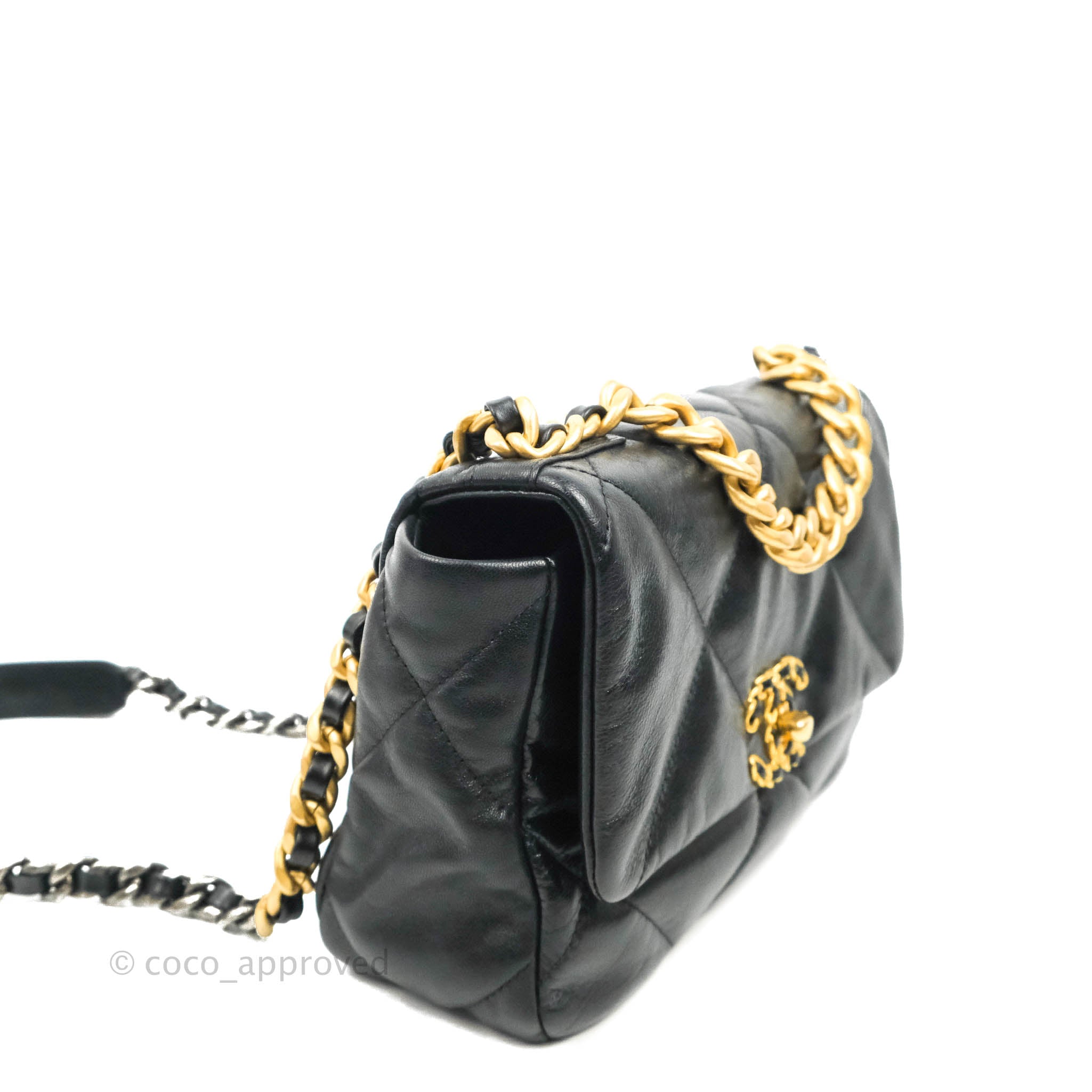 Chanel 19 Small Handbag in Black Goatskin Leather with Mixed Hardware - Luxury Crossbody Bag for Women, Perfect for Date Night & Evening Events