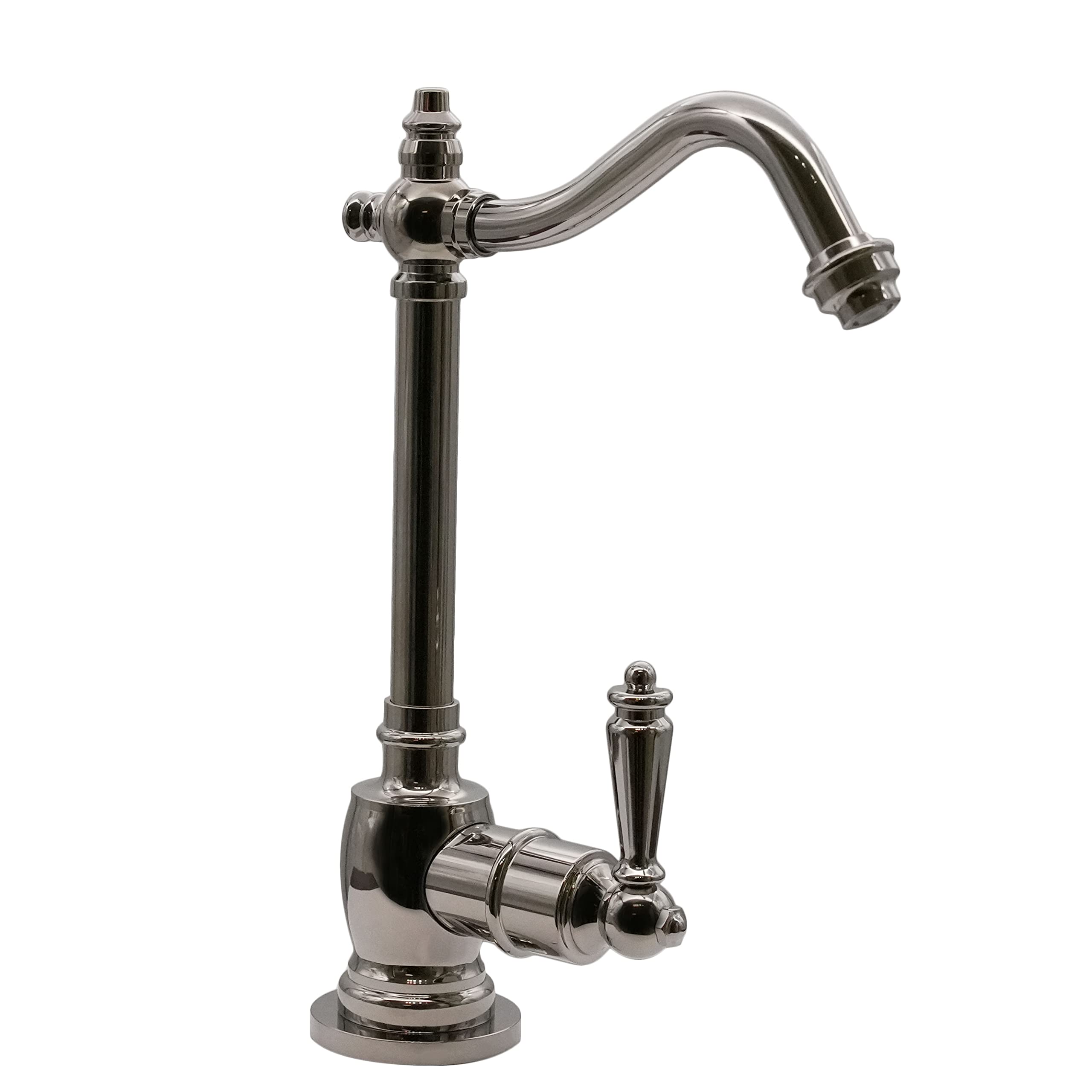 Westbrass D2035-NL-05 9 Inch Victorian Style Single Lever Cold Water Dispenser Faucet in Polished Nickel Finish - Perfect for Kitchen Sink, Bar, or Office Water Cooler Installation
