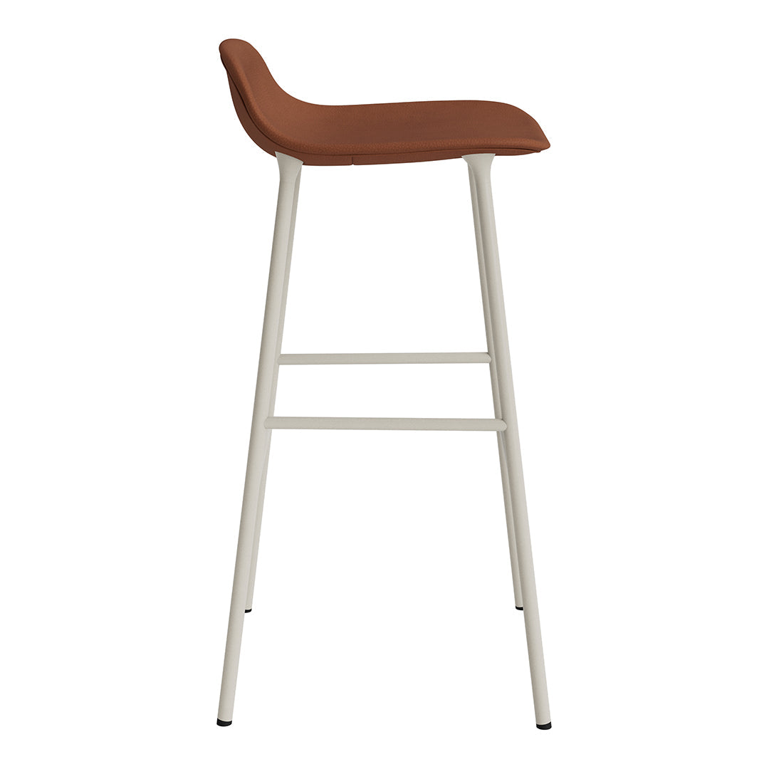 Modern Form Bar Stool with Metal Legs & Upholstered Seat - Perfect for Kitchen Islands, Home Bars & Commercial Use