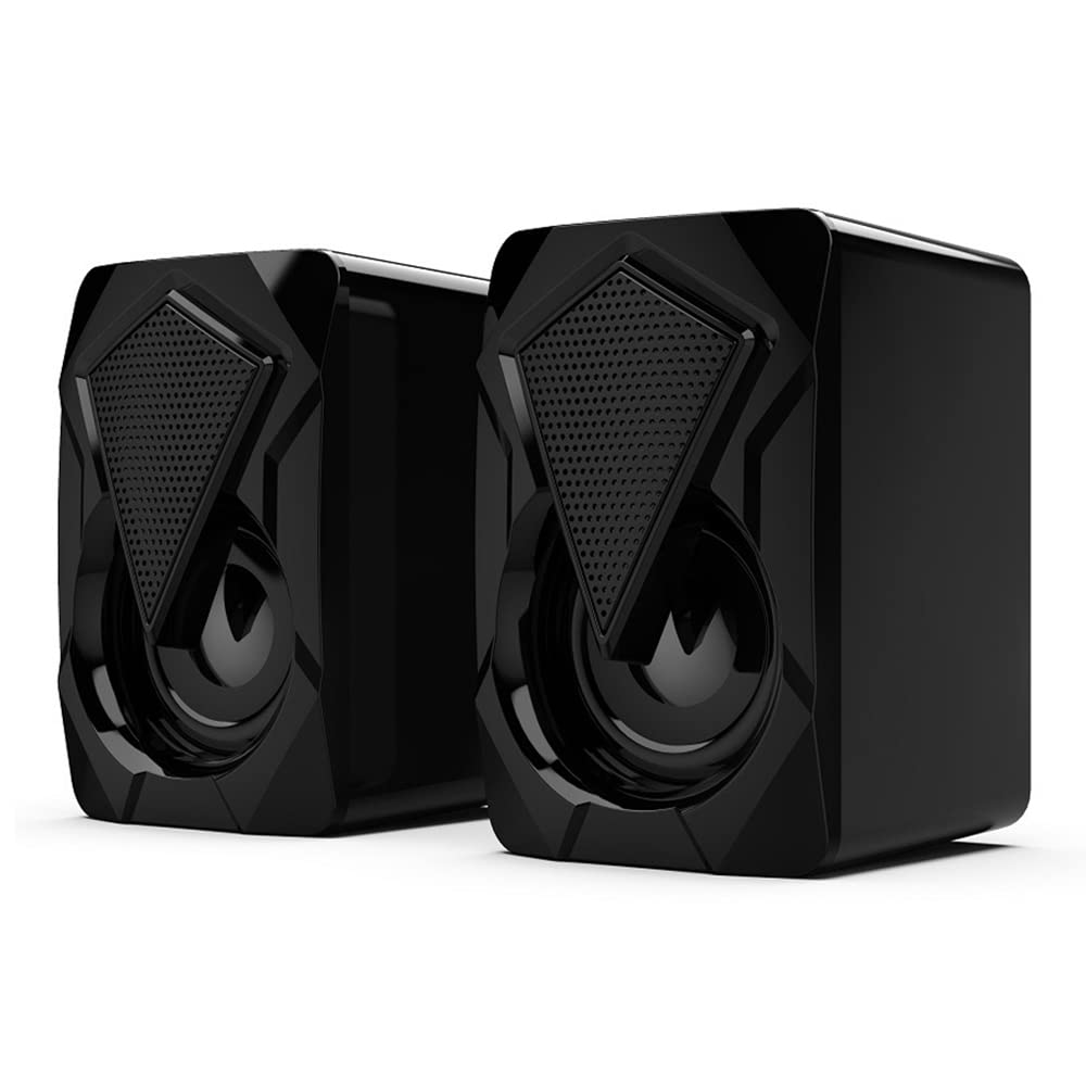 axGear USB-Powered 3.5mm Computer Speakers with LED Lights & Volume Control - Perfect for Laptop, Gaming & Home Office Setup
