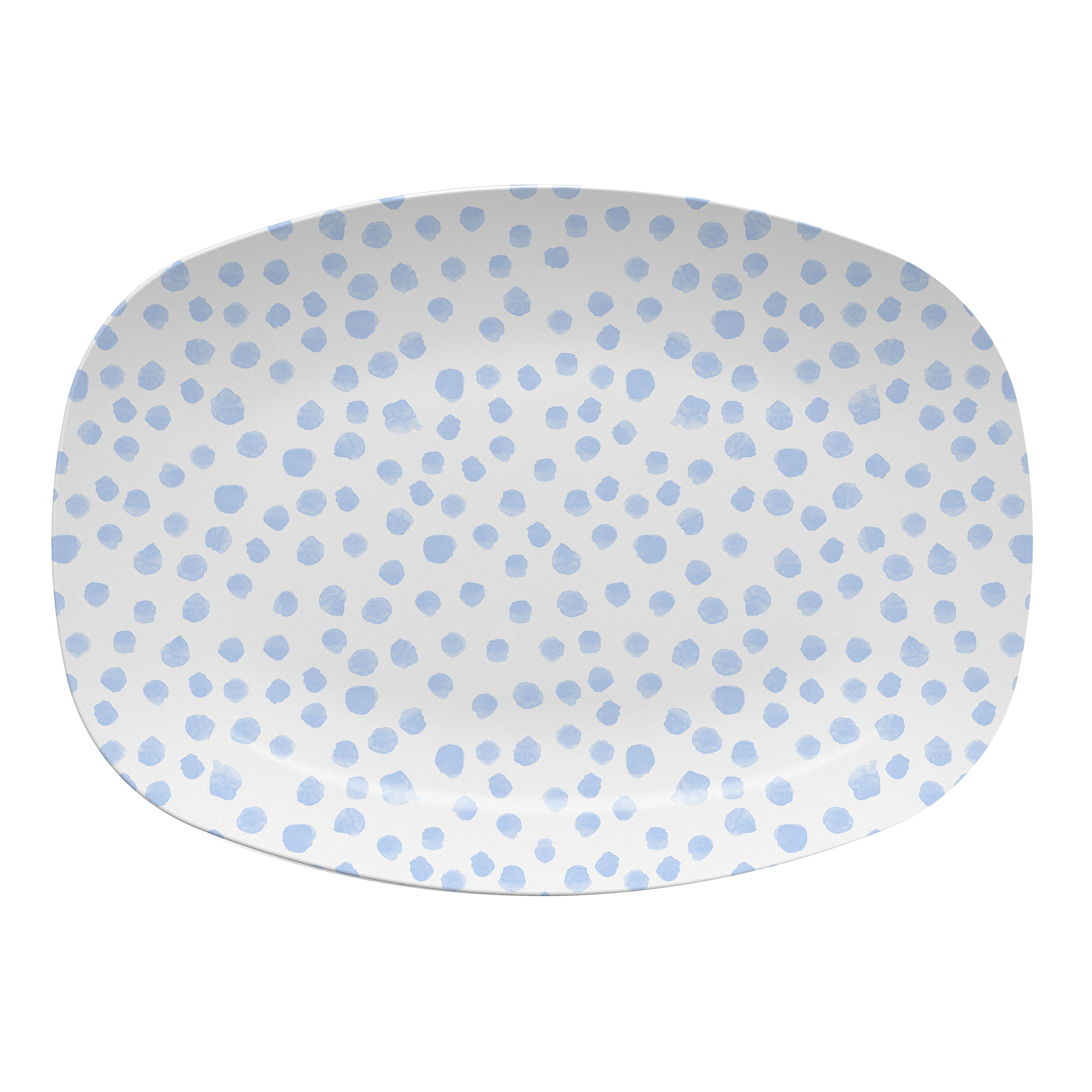 Light Blue Dotty Platter - Ceramic Serving Dish for Appetizers, Desserts & Charcuterie | Perfect for Parties, Entertaining & Home Decor