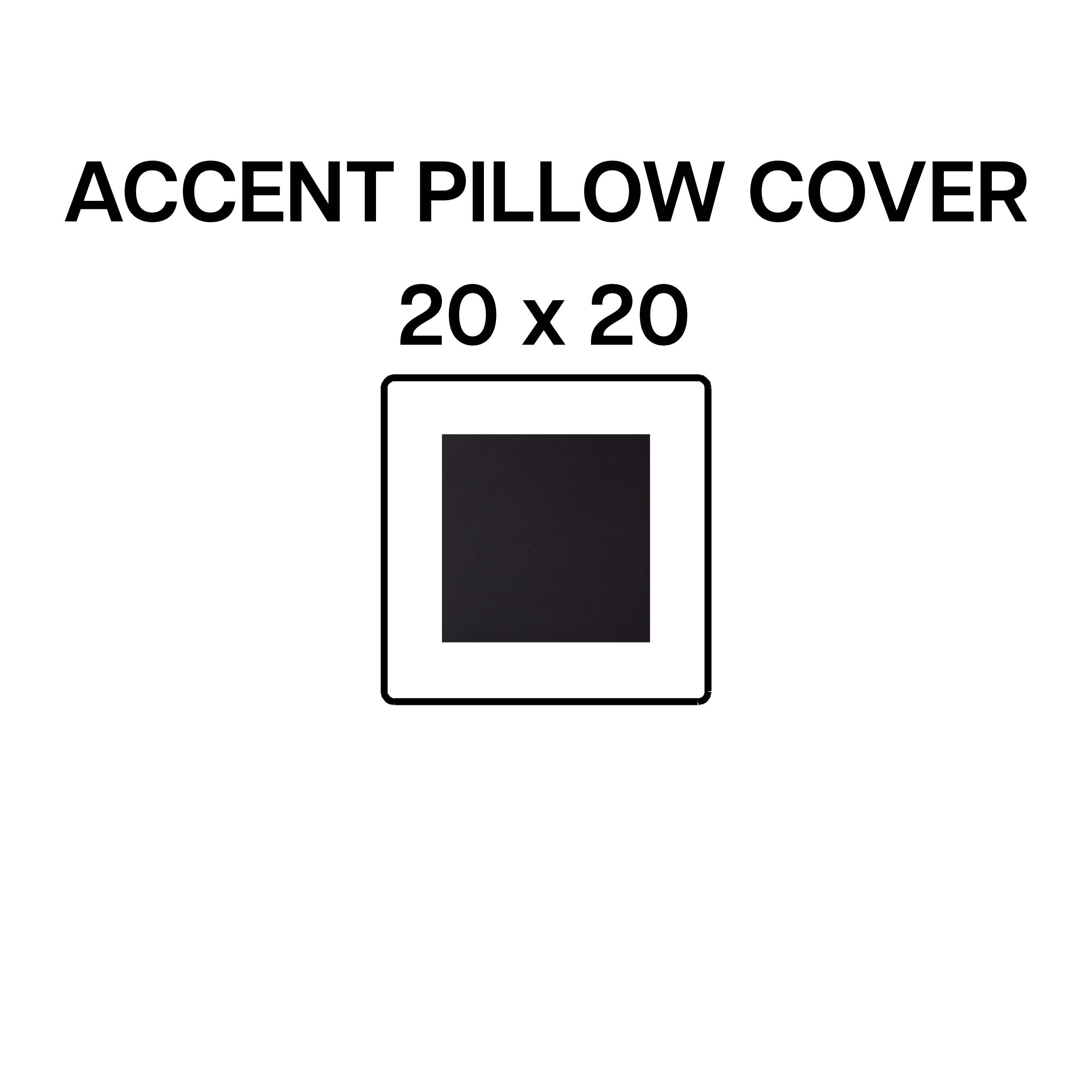 20x20 Inches Decorative Throw Pillow Cover - Soft Coal Black & White Geometric Pattern Cushion Case for Sofa, Bed, Living Room Decor