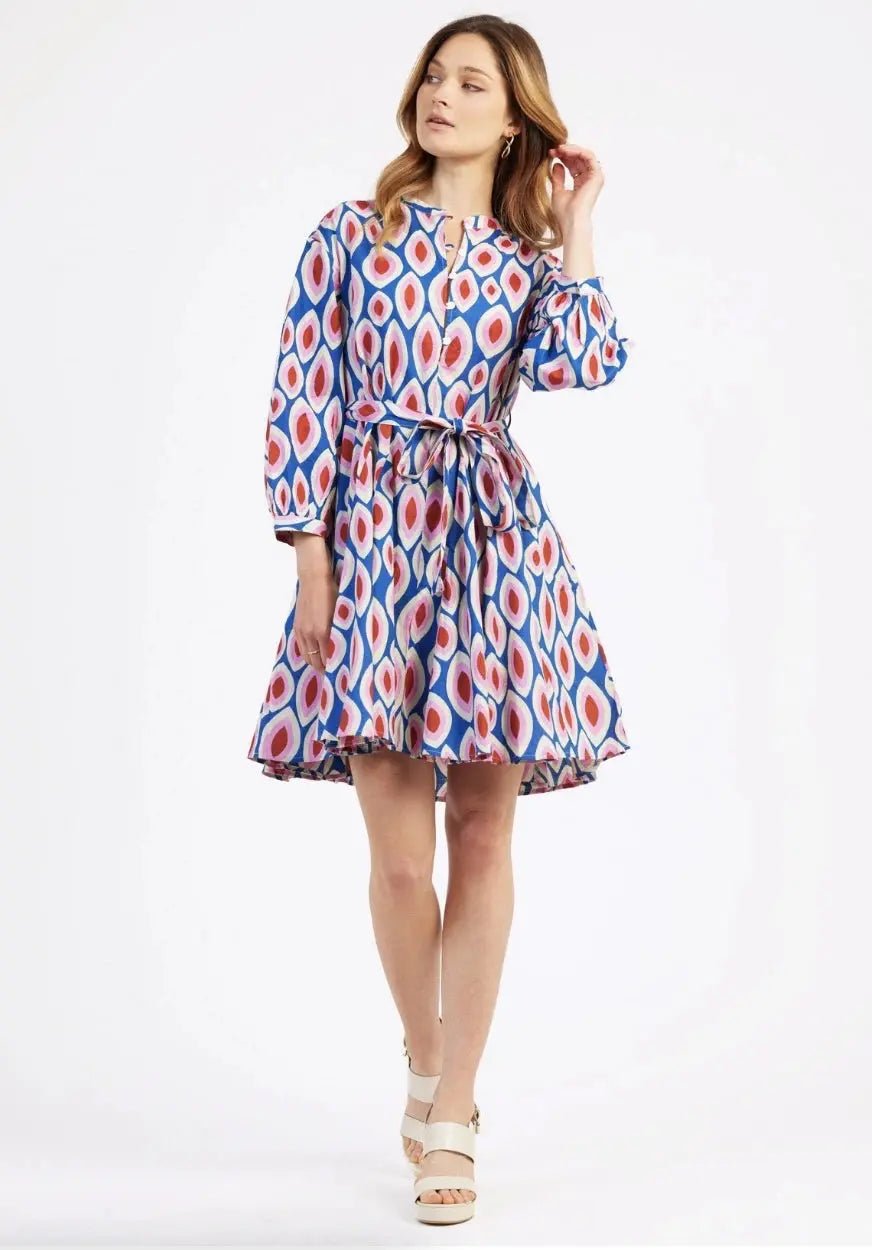 Odreano Printed Flared Short Robe - Women's Lightweight Kimono Style Loungewear for Home, Spa & Beach Cover-Up