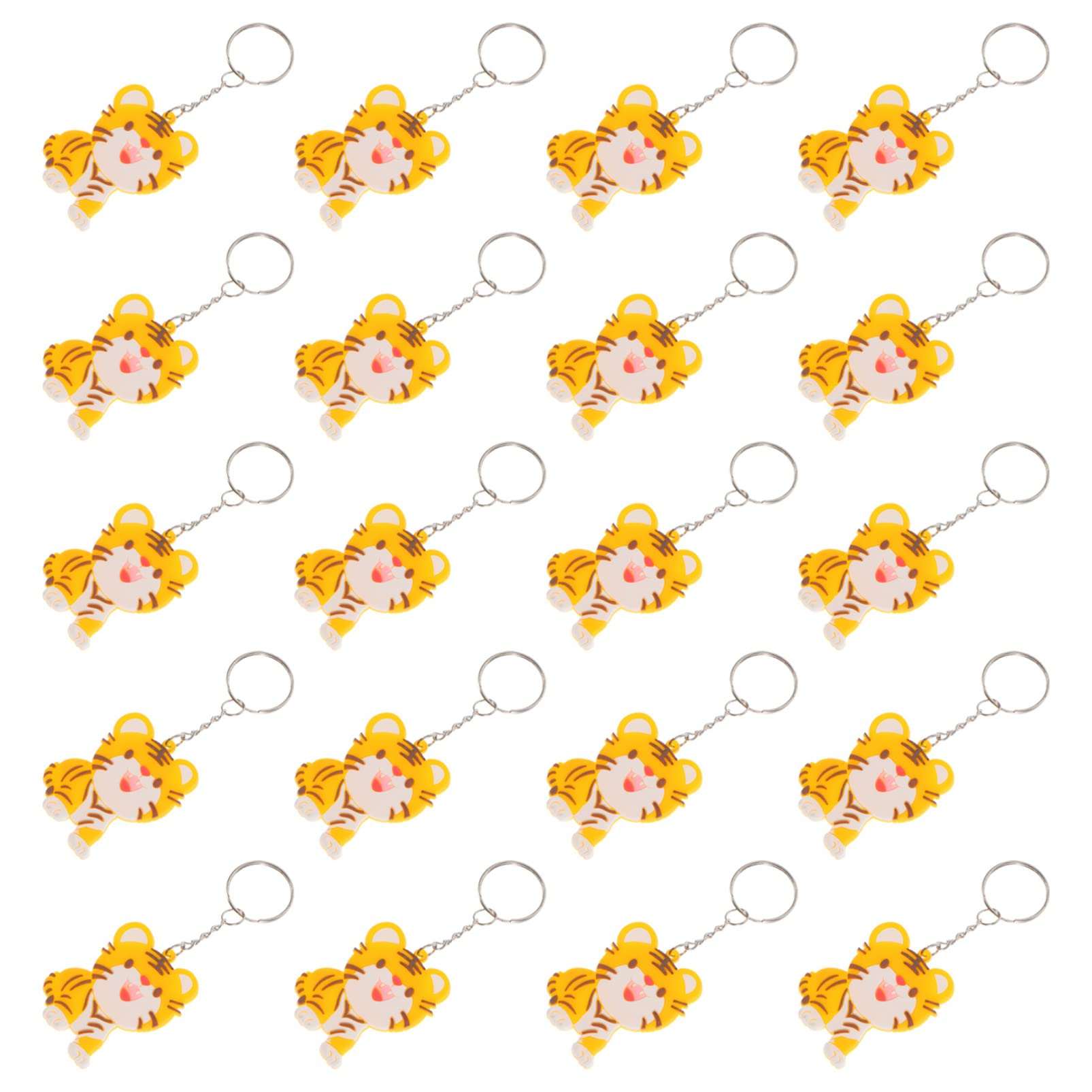 NUOBESTY 21Pcs Cute Animal Keychain Set - PVC Decorative Key Rings with Charms for Kids, Women, Backpacks & Gifts - Perfect for School, Travel, Party Favors and DIY Accessories