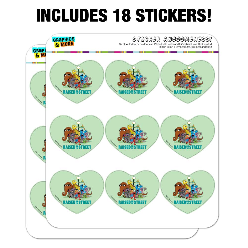 Sesame Street Heart Shaped Planner Stickers - Scrapbook & Craft Decals for Journals, Calendars, DIY Projects - Perfect for School, Office & Gift Giving