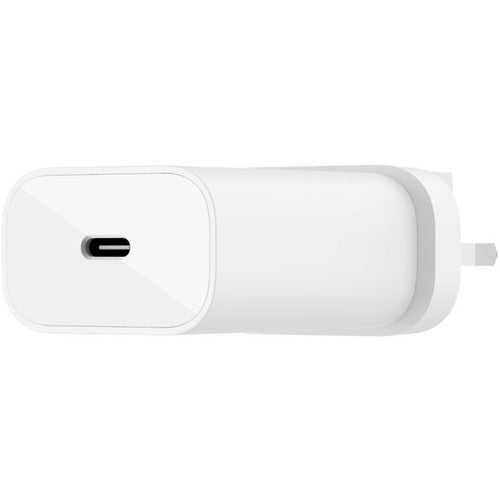 Belkin 25W PD PPS Fast Wall Charger with 1M USB-C to USB-C Cable - White | Compatible with iPhone 15, Samsung Galaxy, iPad & More | Perfect for Home, Office & Travel Charging