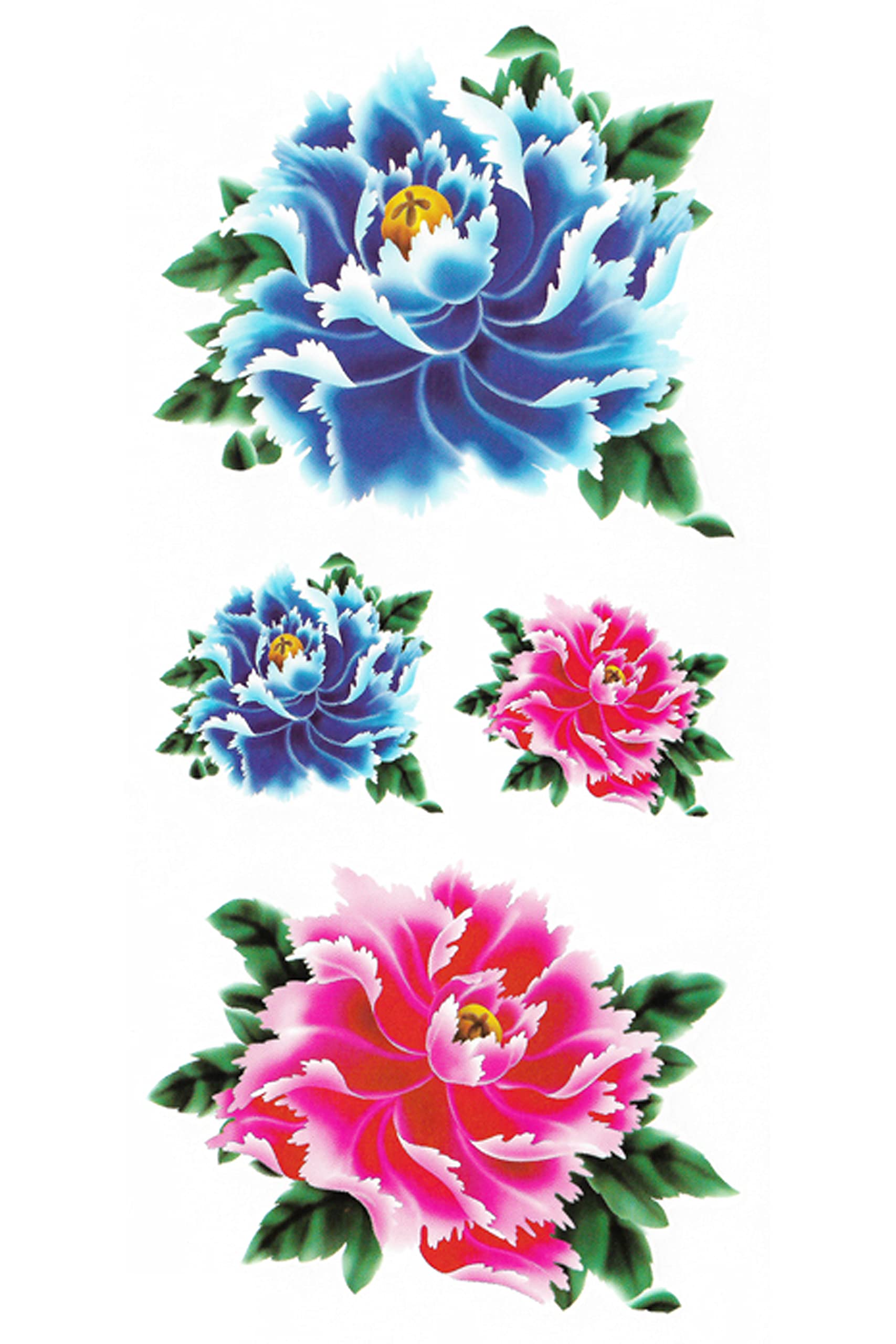 3D Temporary Tattoo Stickers for Men & Women - Waterproof Fake Tattoos with Flowers, Butterflies, Stars & Angel Designs - Dark Desire & Honeymoon Collection - Realistic Body Art (19x9cm) - Perfect for Parties, Halloween, Cosplay & Fashion Statements