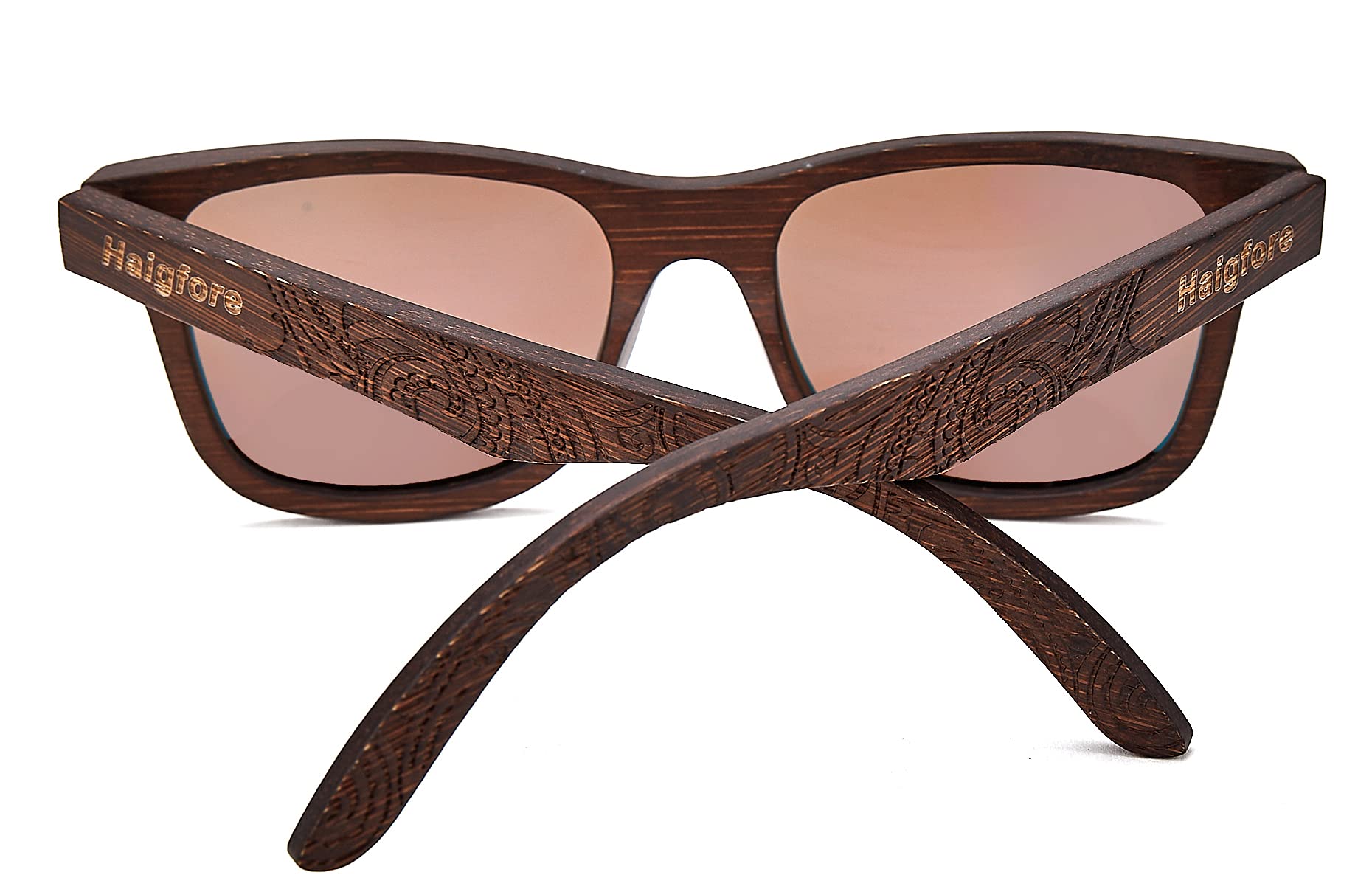 Polarized Wooden Sunglasses for Men & Women - 100% UV400 Protection, Handmade Bamboo Frame - Perfect for Outdoor Activities, Beach & Driving