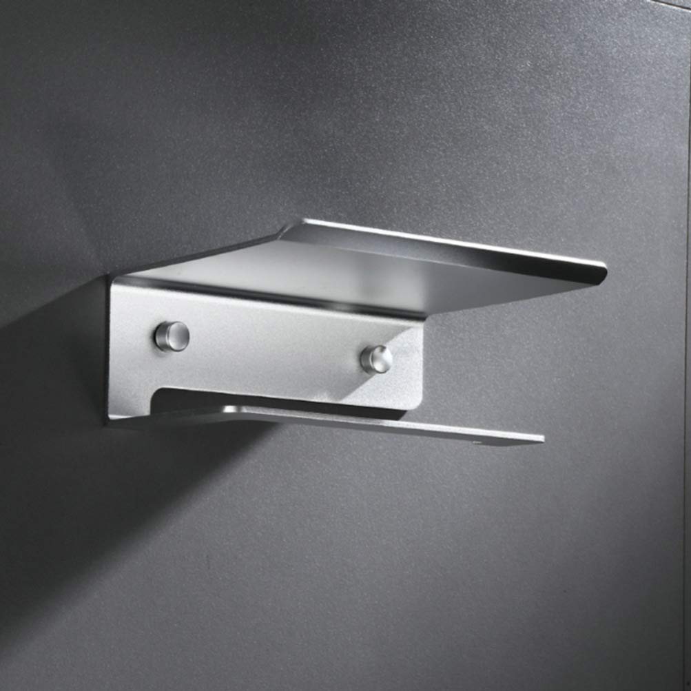 Aluminum Wall Mount Phone Holder & Shelf Bracket for Bathroom Kitchen