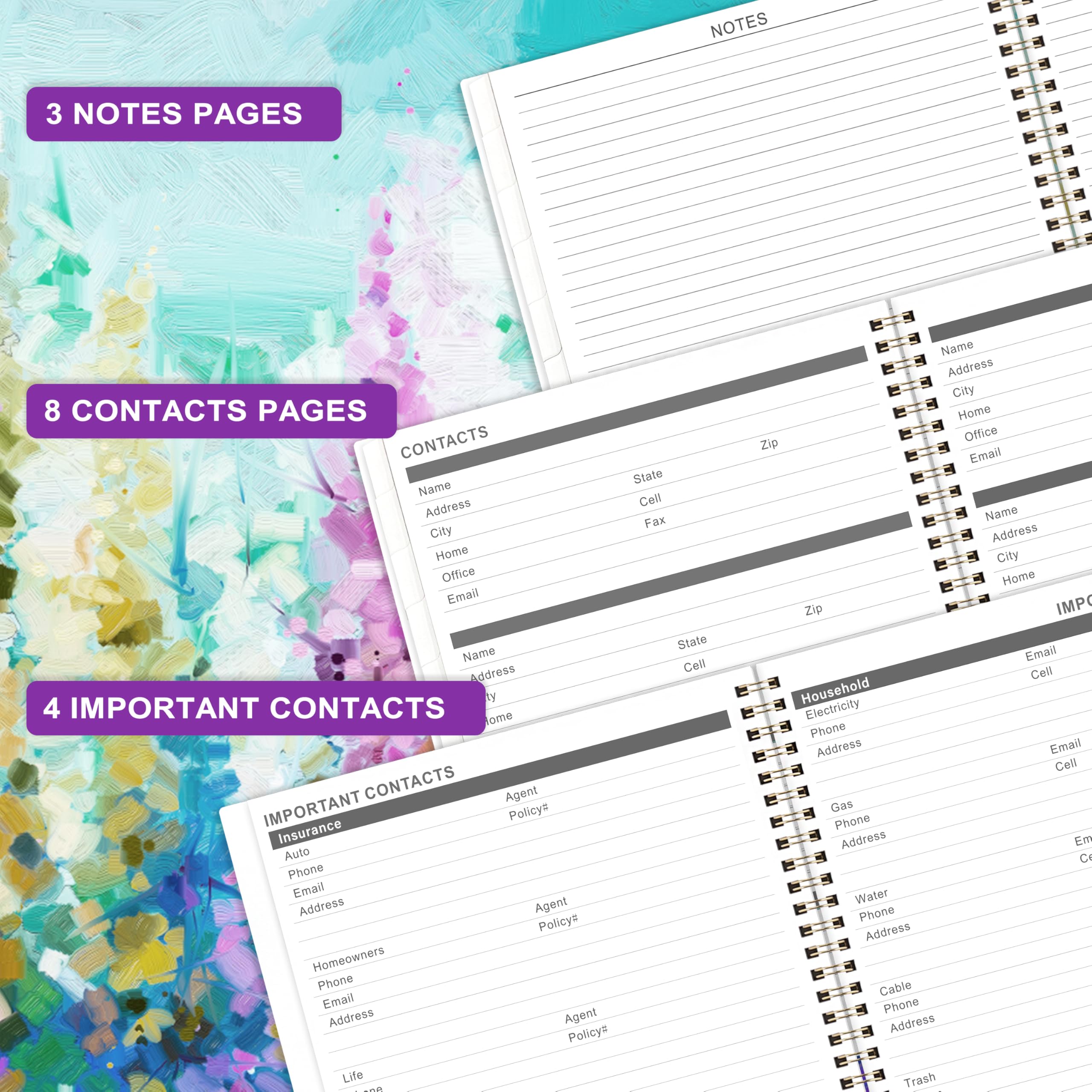 2025-2026 Monthly Planner | 24-Month Calendar Organizer Jan 2025-Dec 2026 | 9