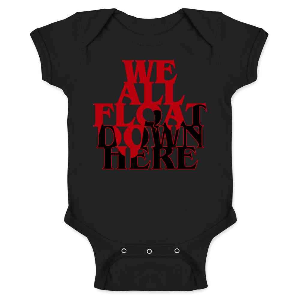 Pop Threads 'We All Float Down Here' Horror Balloons Clown Baby Toddler Kids T-Shirt - Scary Movie Inspired Outfit for Halloween & Stephen King Fans