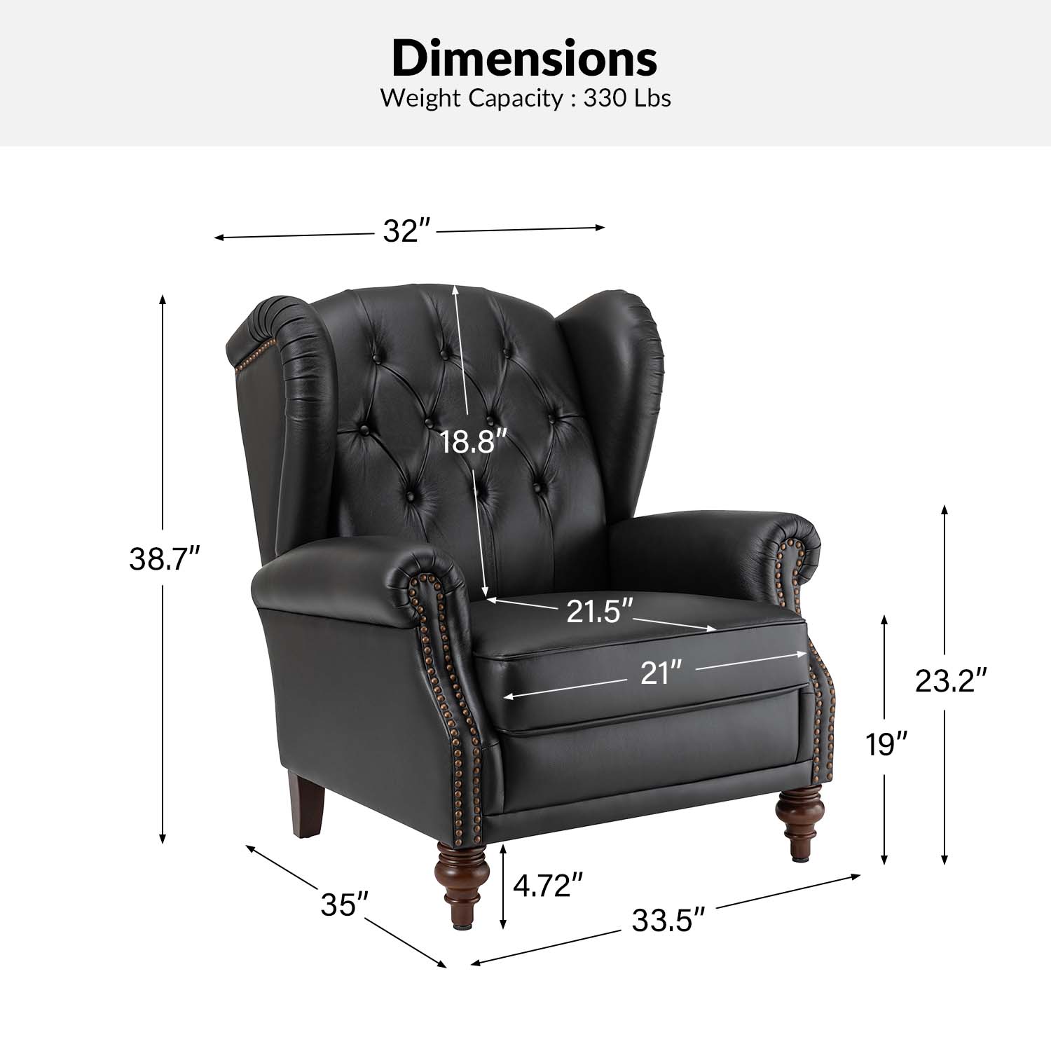 Premium Raquel Genuine Leather Armchair - Heavy Duty Solid Wood Frame - Luxury Living Room Seating for Home Office & Lounge Areas