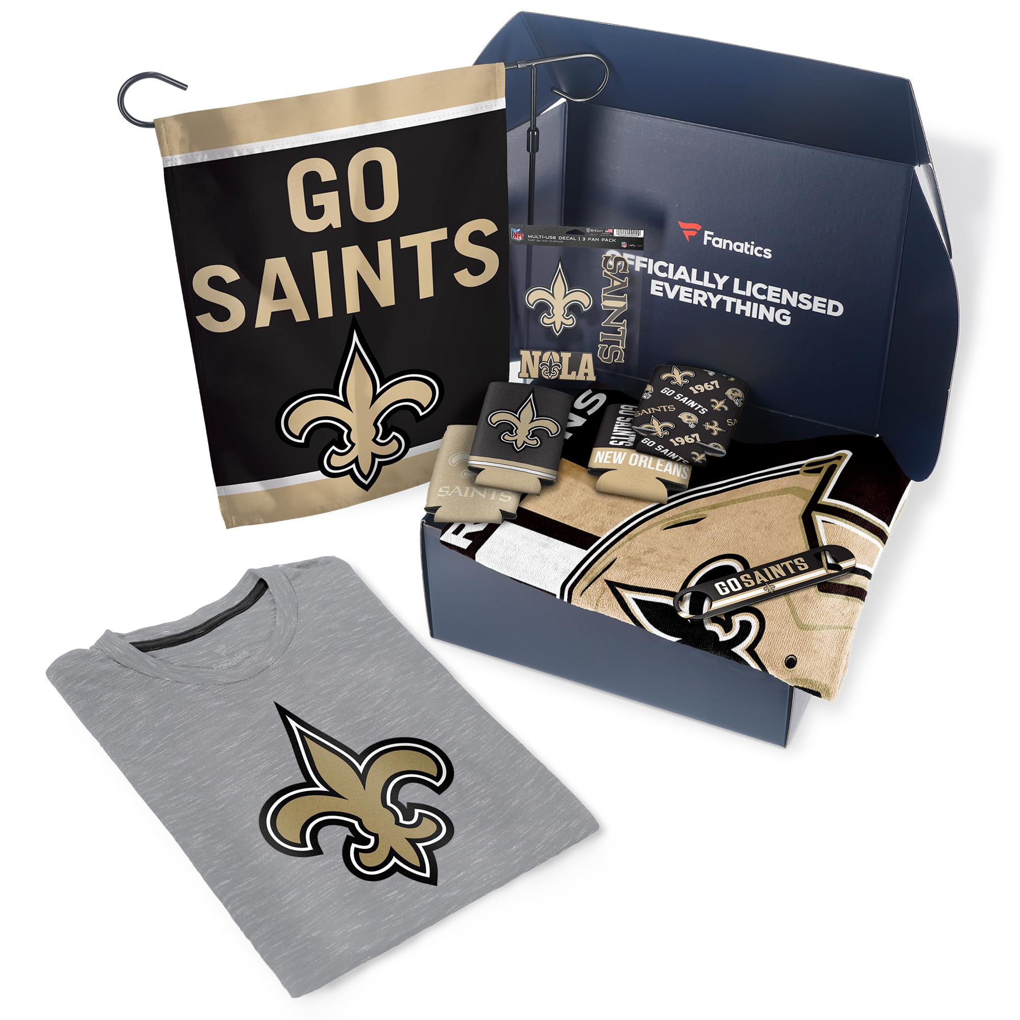 Fanatics NFL Pack Tailgate Game Day Essentials T-Shirt Gift Box - $107+ Value | Perfect for Football Parties, Sports Fan Gifts & Game Day Outfits