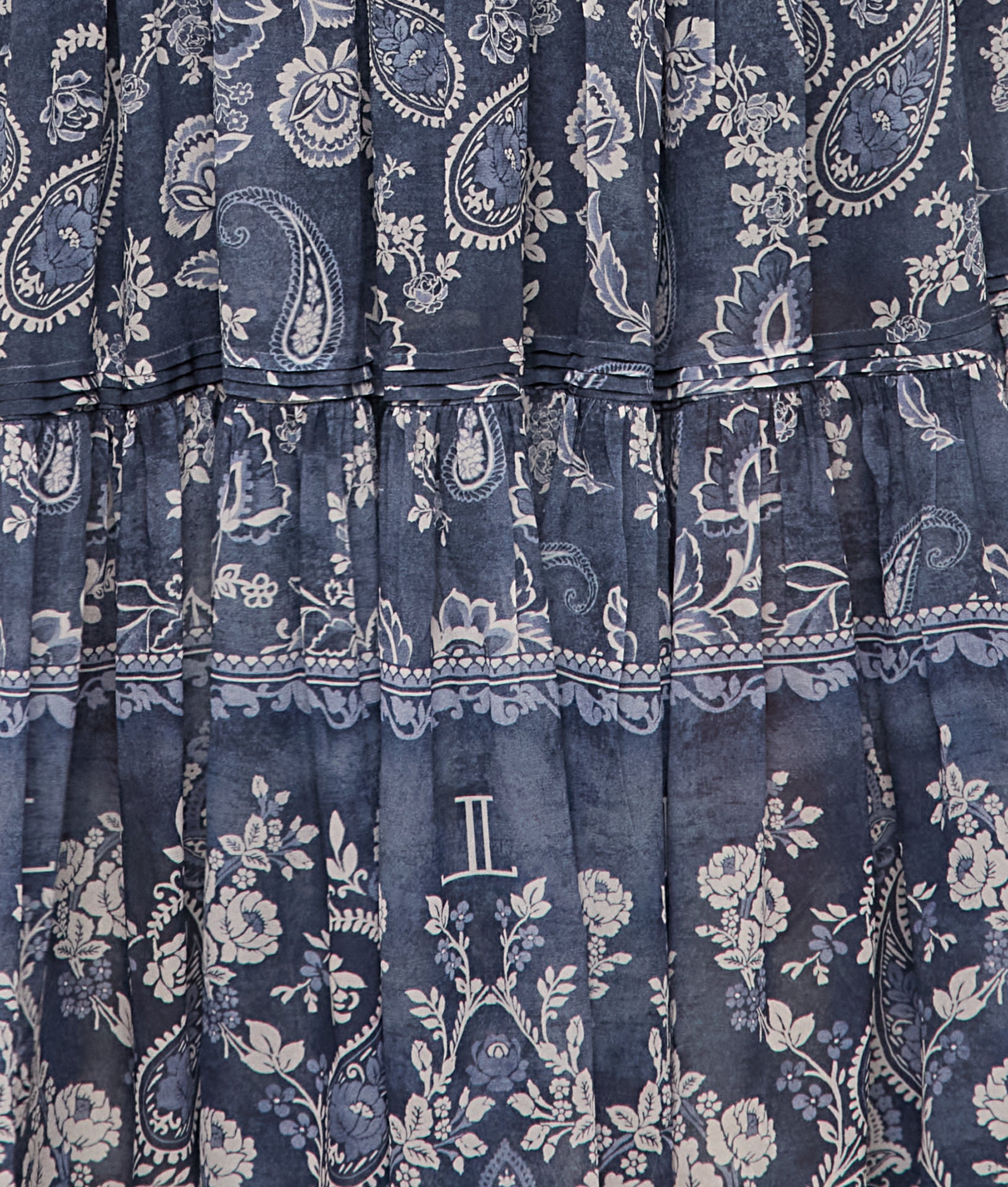 Elegant Iris Floral Print Dress in Blue Multi - Perfect for Spring Weddings, Garden Parties & Casual Outings