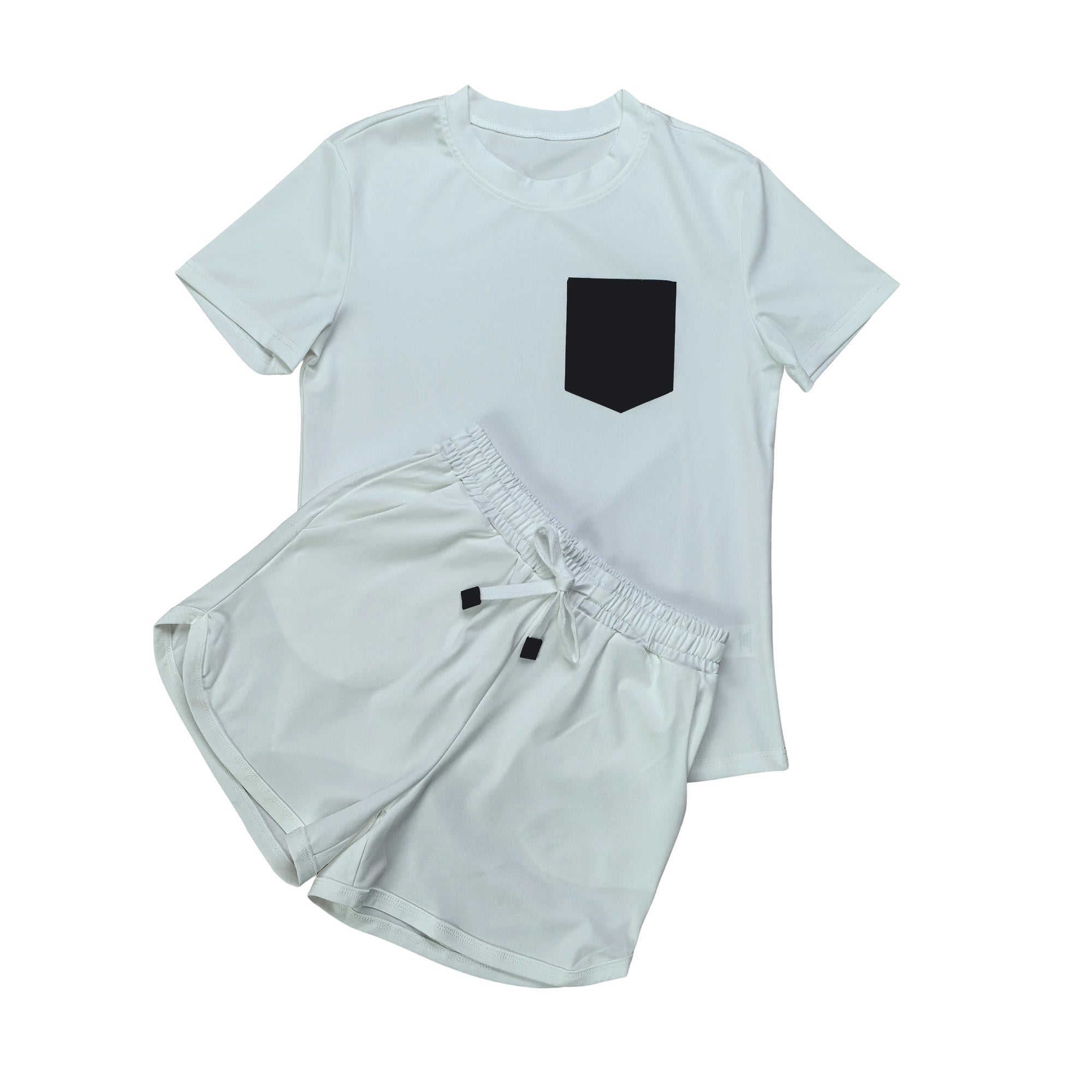 Breathable Short Sleeve Sports Shorts Set - Lightweight Activewear for Running, Gym & Yoga | Perfect for Summer Workouts and Casual Wear