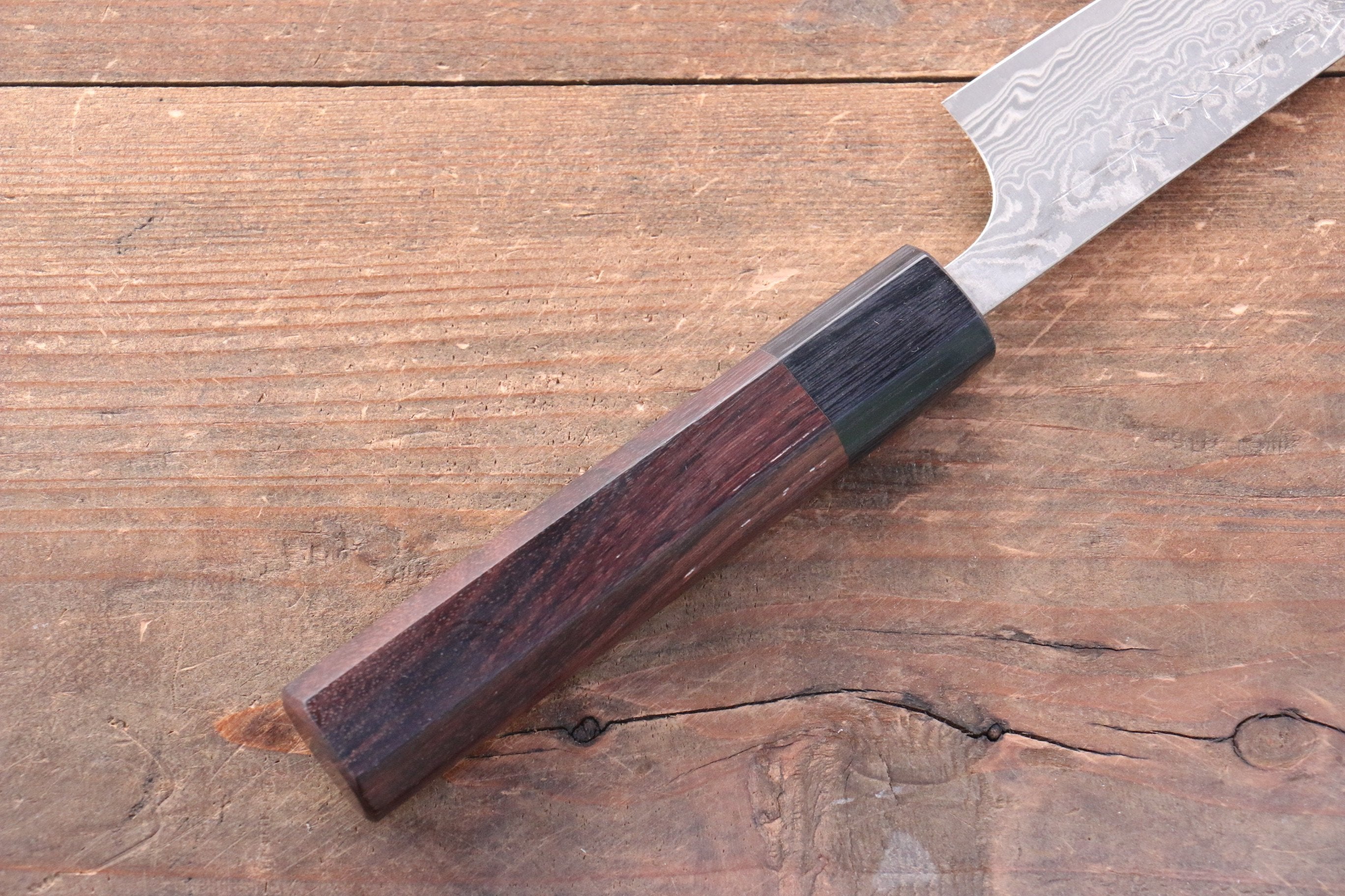 Premium Nao Yamamoto SG2 Black Damascus 140mm Petty Utility Knife with Shitan Handle - Perfect for Slicing, Dicing & Precision Kitchen Tasks