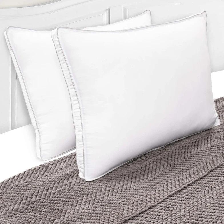 Premium Medium Density Down Alternative Gusset Pillows - Hypoallergenic & Supportive (Set of 2 or 4) | Perfect for Side Sleepers, Back Pain Relief & Luxury Bedding Upgrade
