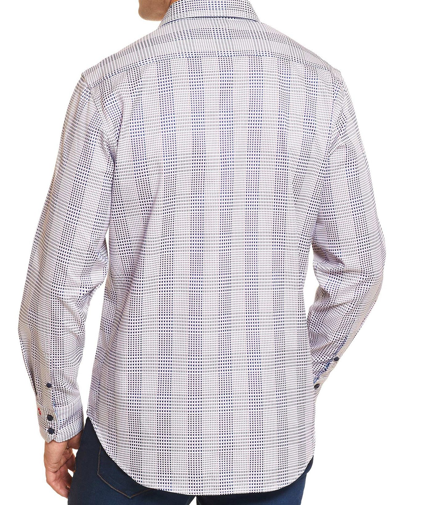 Robert Graham Men's Linear Long Sleeve Woven Button-Down Shirt - Casual & Business Wear for Office, Date Night & Special Occasions