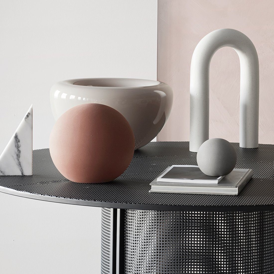KRISTINA DAM STUDIO Cupola Sculpture - Minimalist Off White Home Decor for Living Room, Bedroom & Office | Modern Nordic Design Art Piece