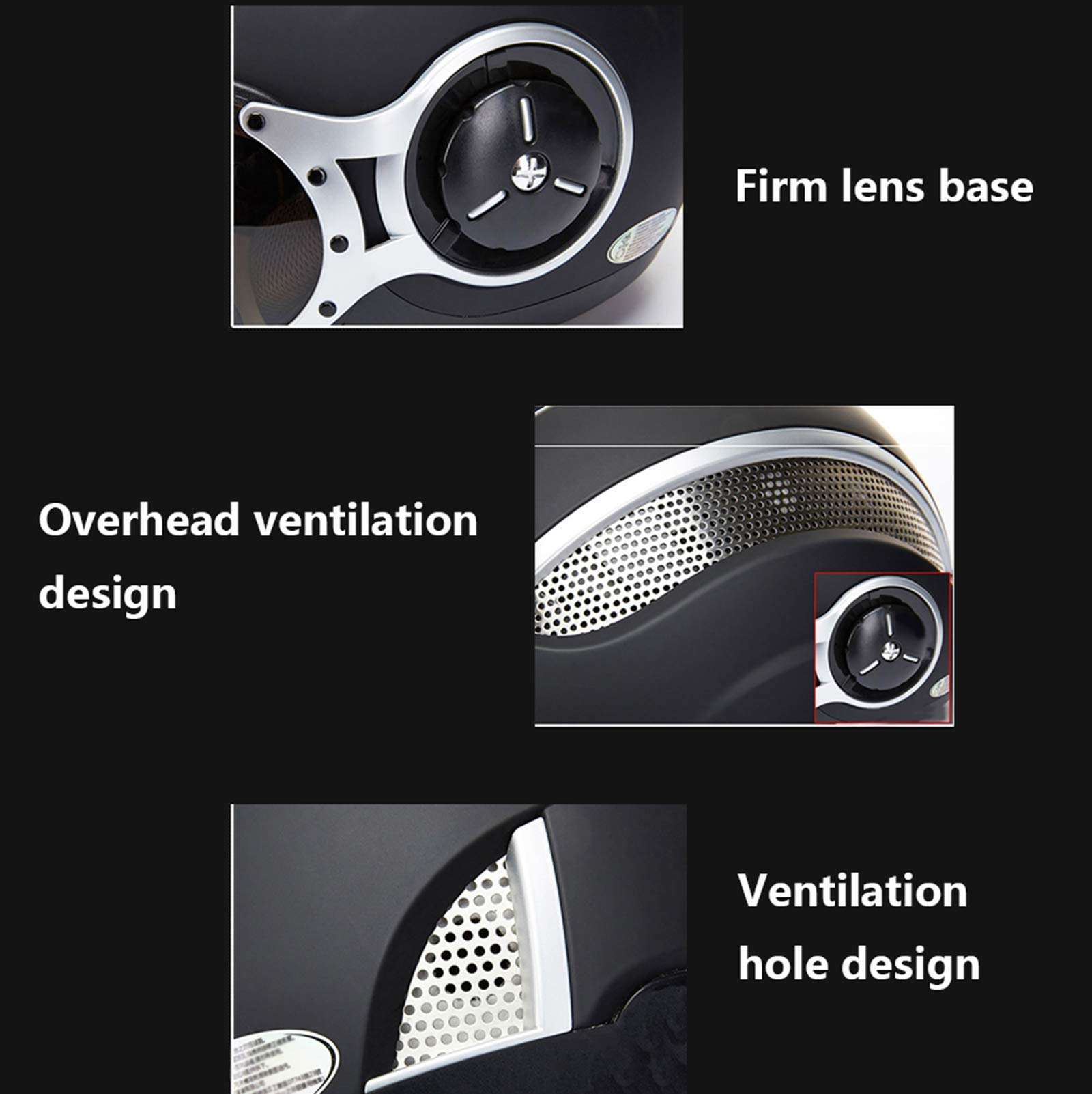 Retro Motorcycle Half Helmet - DOT Approved Open Face Jet Helmet with Sun Visor for Men & Women, Lightweight Electric Bike & Motorbike Helmet (54-62CM) - Perfect for Cruising, Commuting & Urban Riding