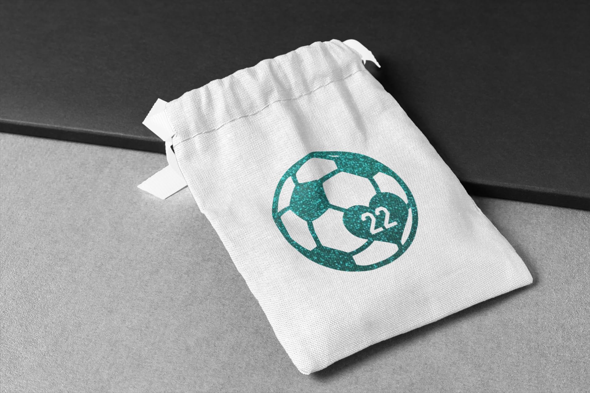 Custom Soccer Player Number Iron-On Decal - DIY Heat Transfer Patch for Jerseys, Shirts & Crafts (White Glitter) - Perfect for Team Uniforms, Gifts & Soccer Mom DIY Projects