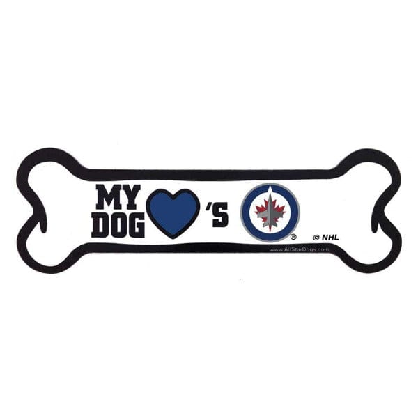 NHL Winnipeg Jets Magnetic Car Decal - Paw & Bone Design Options | Show Team Spirit on Your Vehicle or Fridge