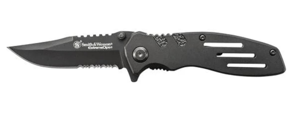 Smith & Wesson Extreme Ops Liner Lock Folding Knife - Tactical Pocket Knife with 3.1