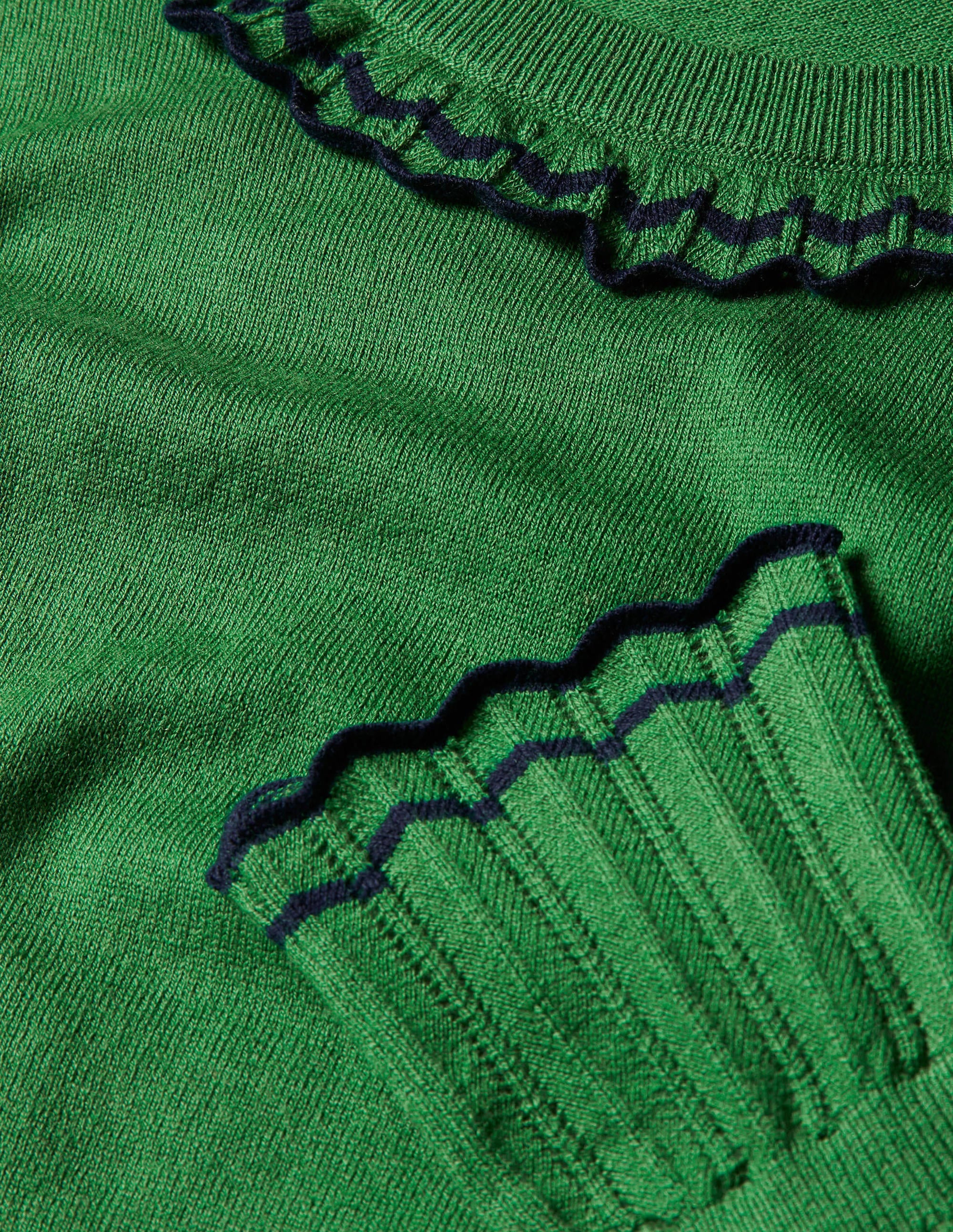 Aimee Women's Pointelle Knit Sweater in Conifer Green - Cozy & Stylish for Fall & Winter Outfits