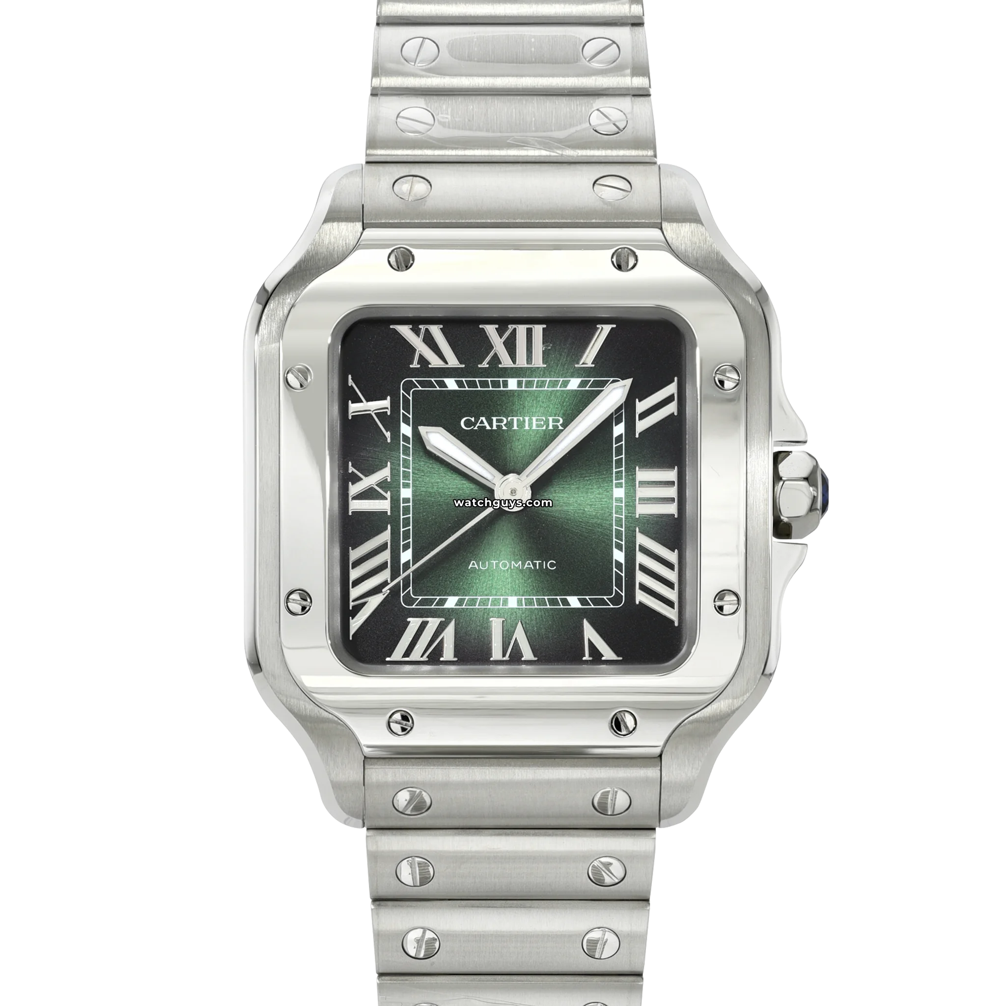 Cartier Santos Medium WSSA0061 Green Dial Men's Luxury Watch - Perfect for Business, Formal Events & Everyday Wear